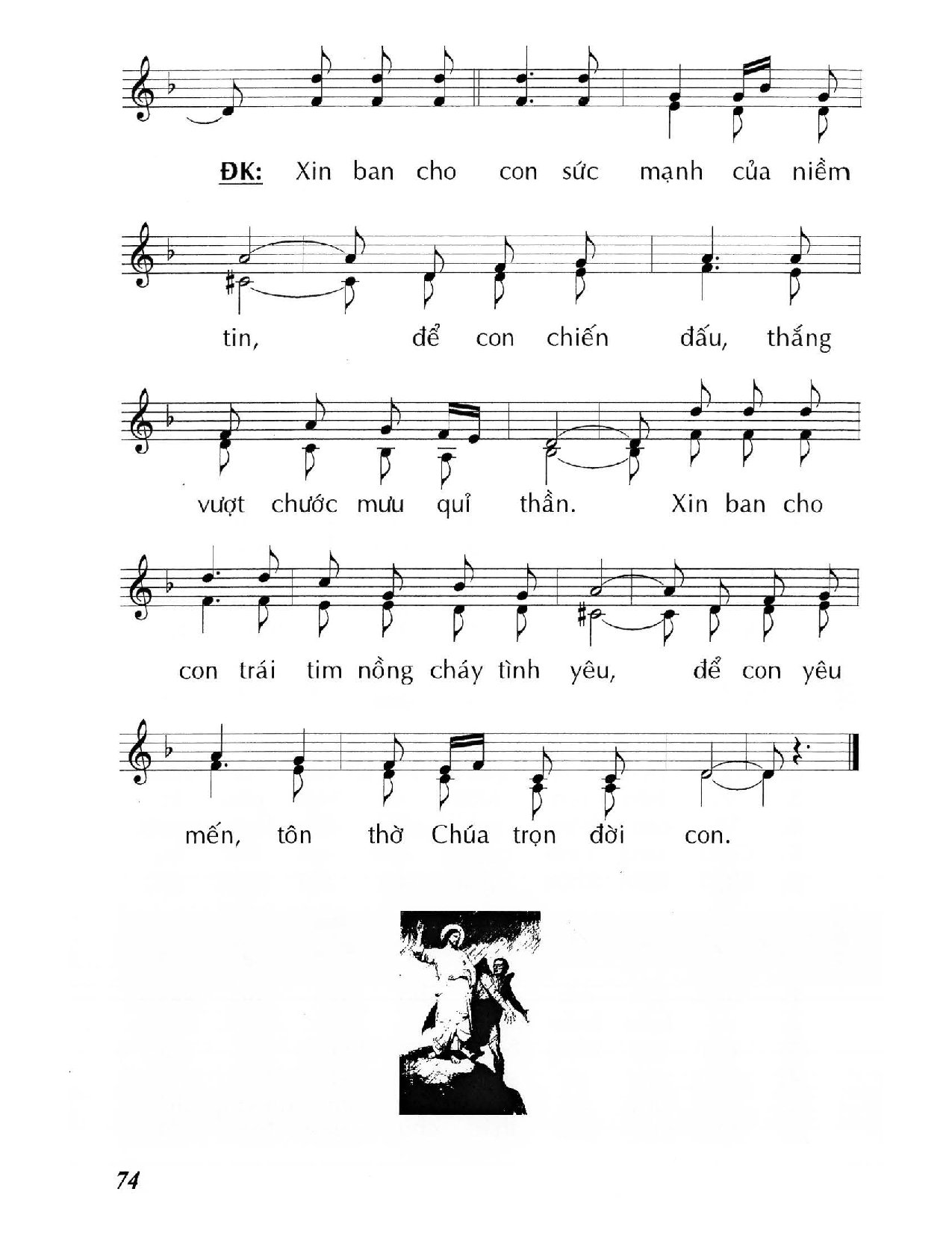 Page 2 of Sheet music PDF Chúa Chịu Cám Dỗ 2 - Huy Hoàng