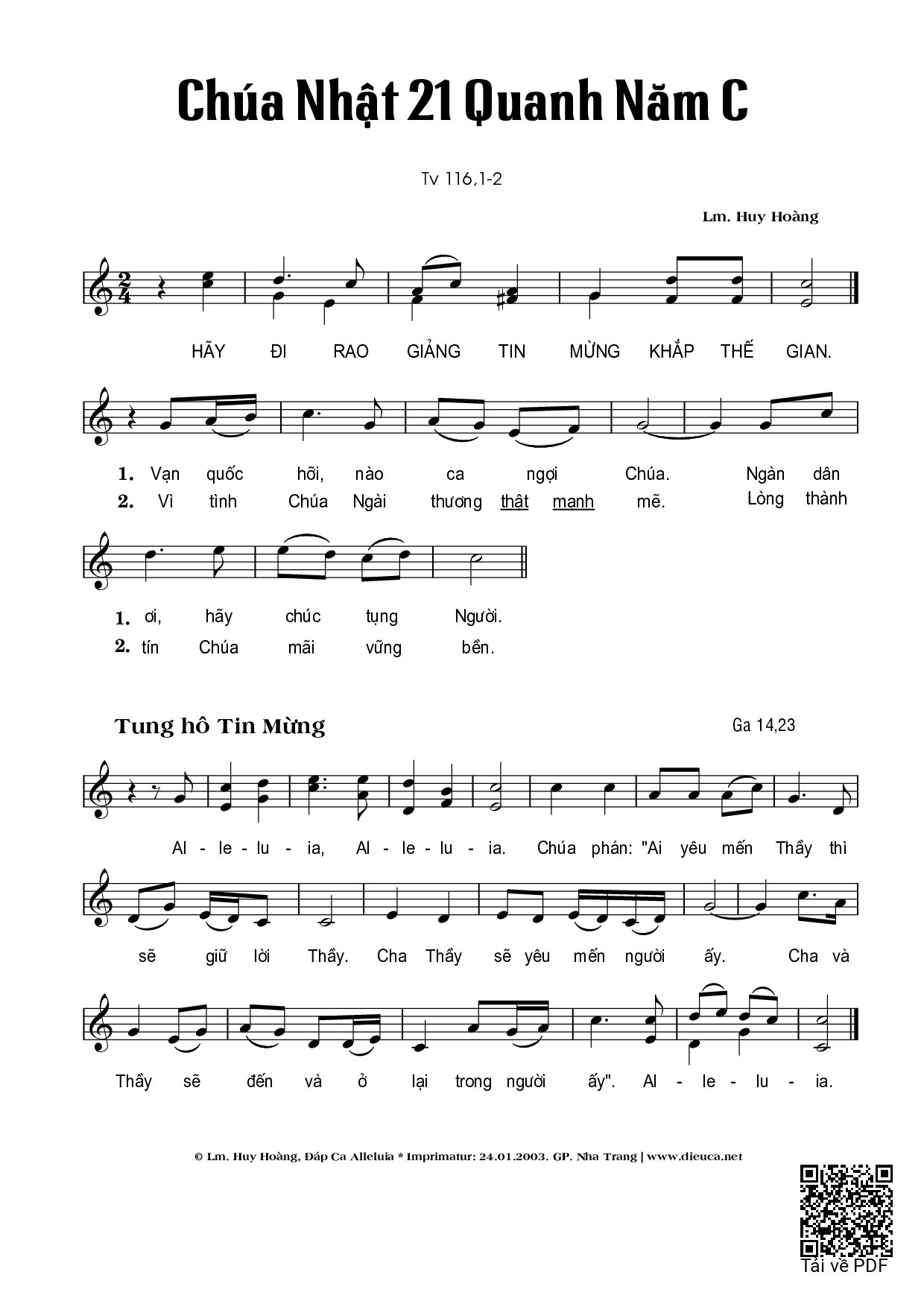 Hãy đi rao giảng Tin Mừng khắp thế gian, Trang 3