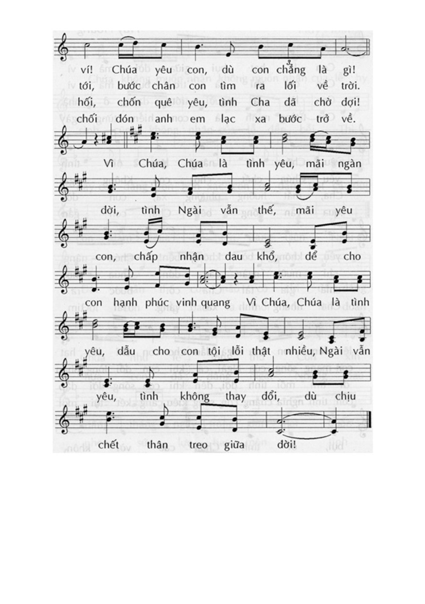 Page 2 of Sheet music PDF Vì Chúa Là Tình Yêu - Huy Hoàng