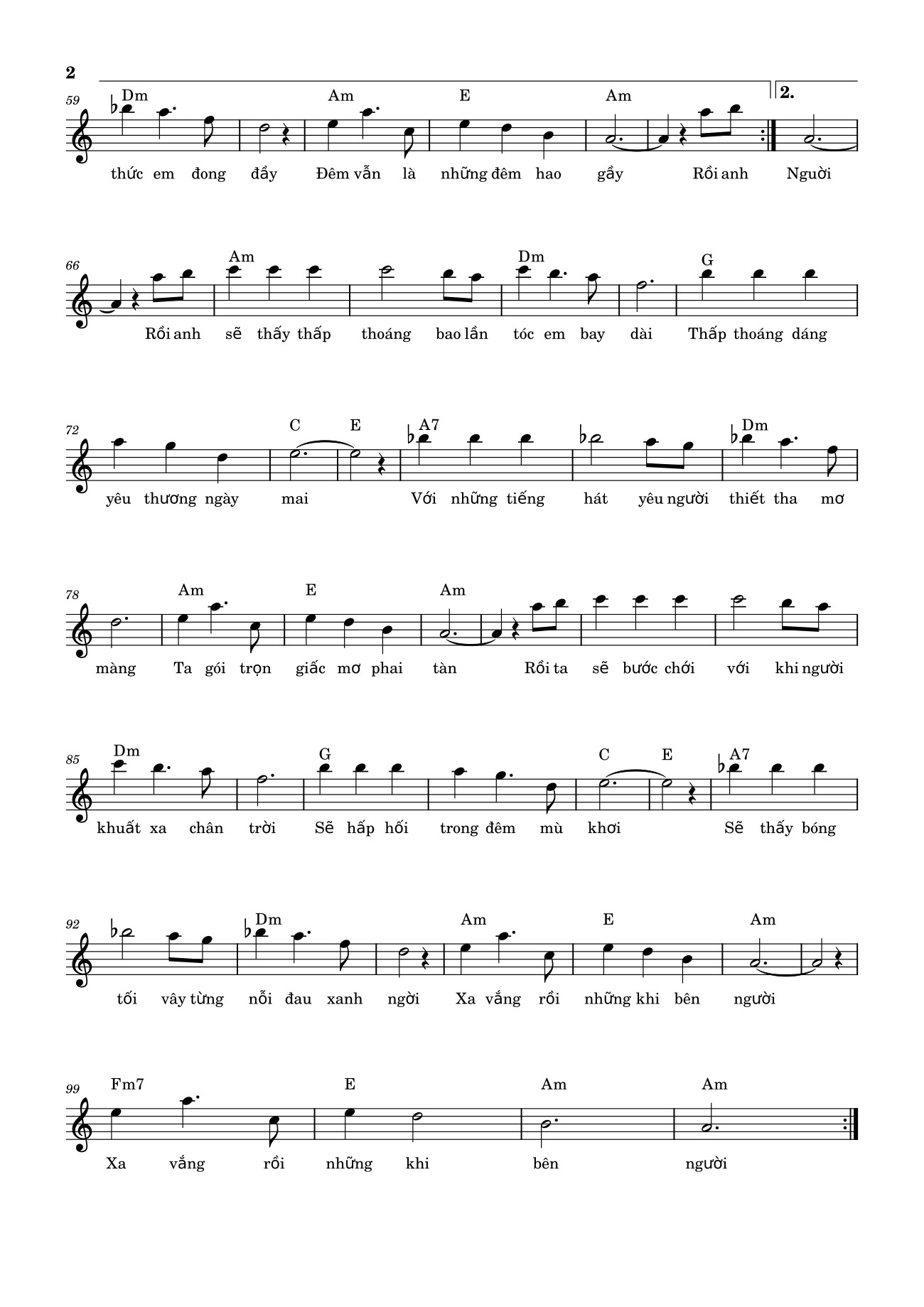 Page 2 of Sheet music PDF Đường xưa - Quốc Dũng