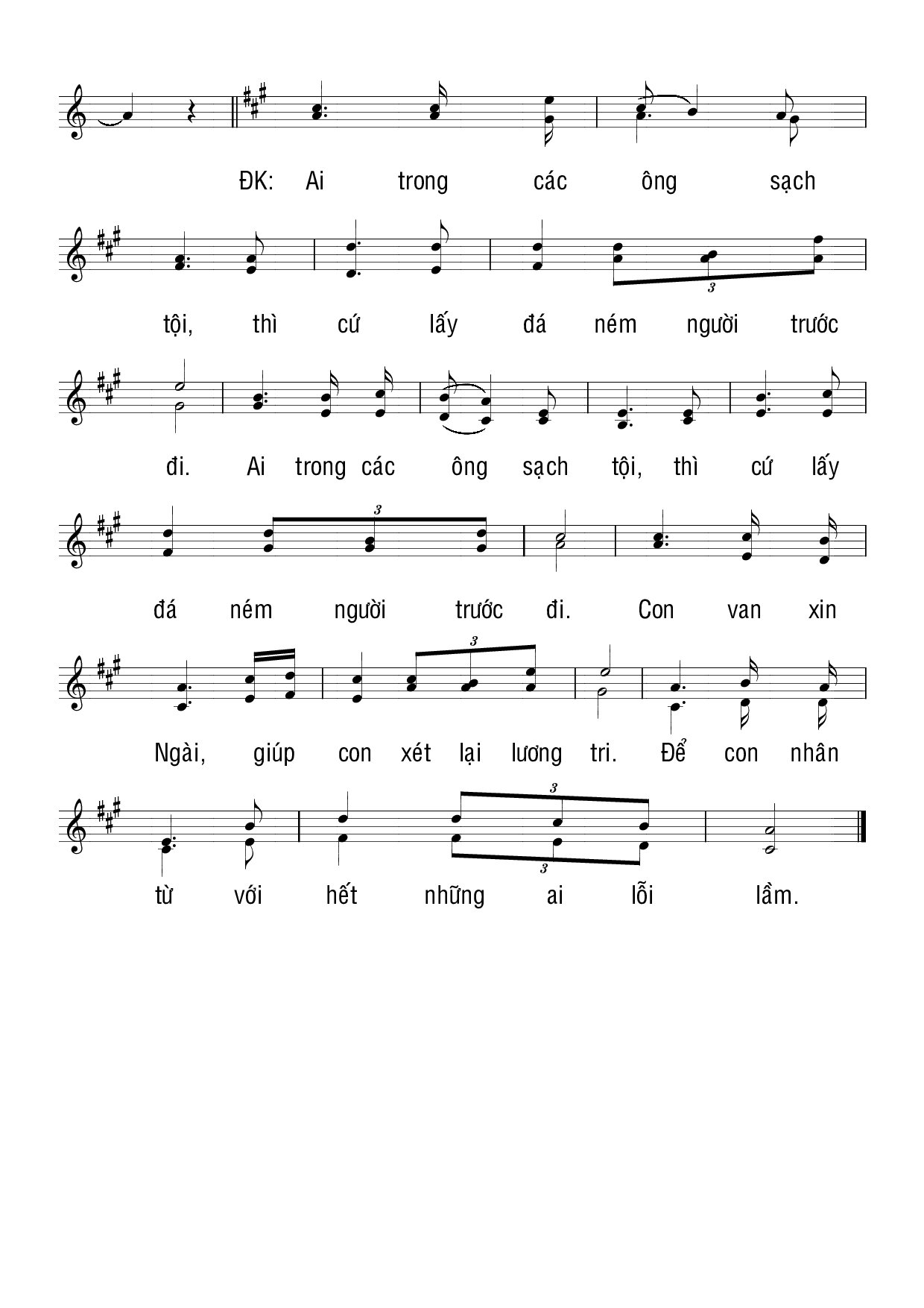 Page 2 of Sheet music PDF Ai Sạch Tội - Huy Hoàng
