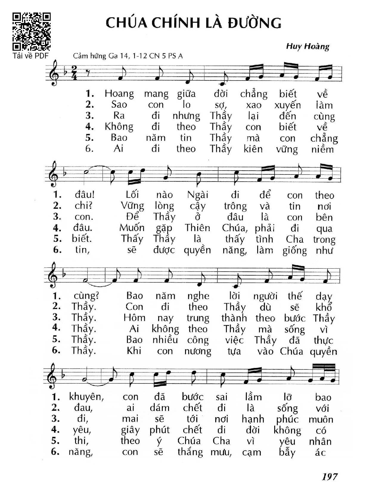 Sheet PDF of Chúa Chính Là Đường