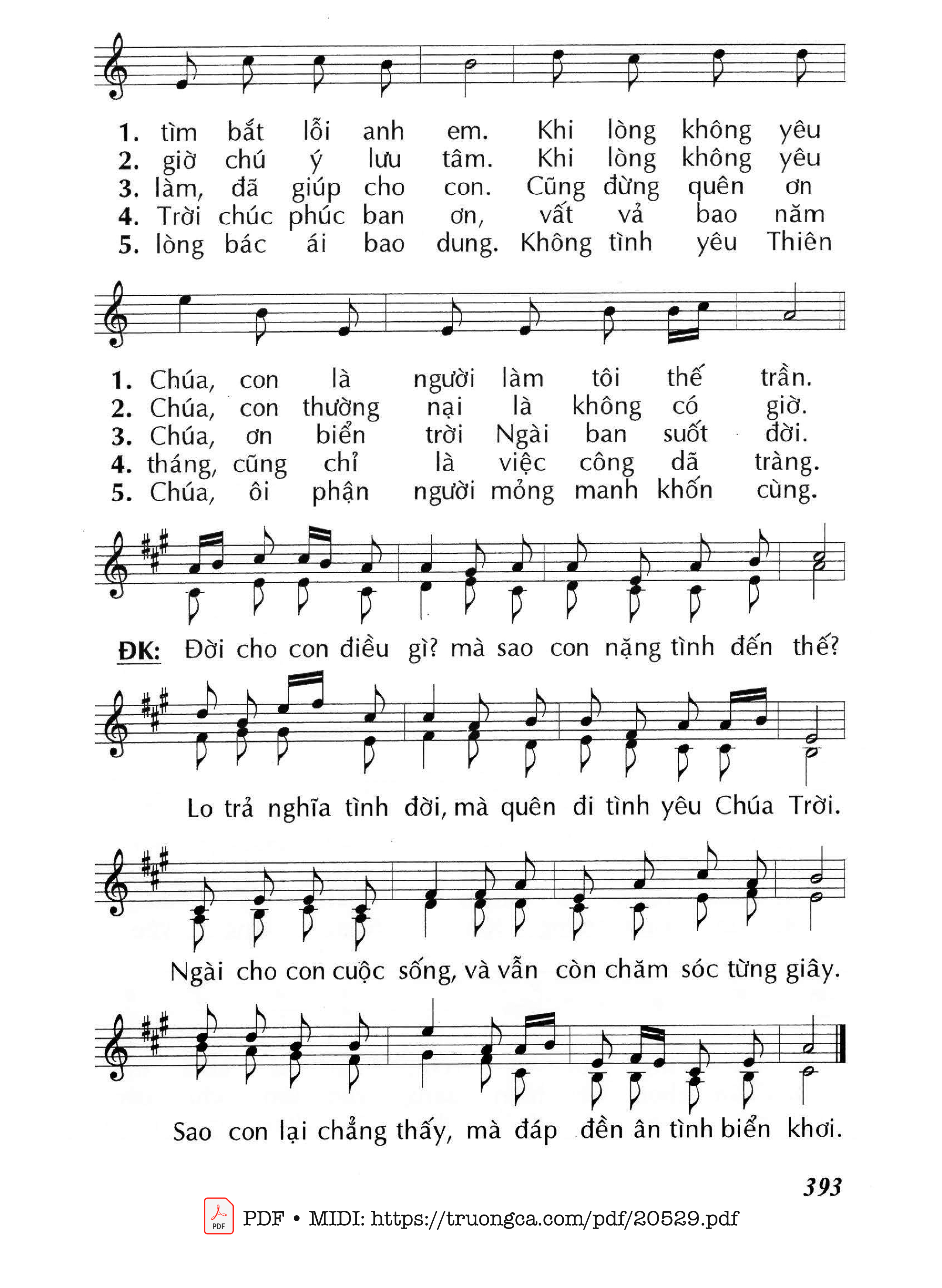 Page 2 of Sheet music PDF Đời Cho Con Điều Gì - Huy Hoàng