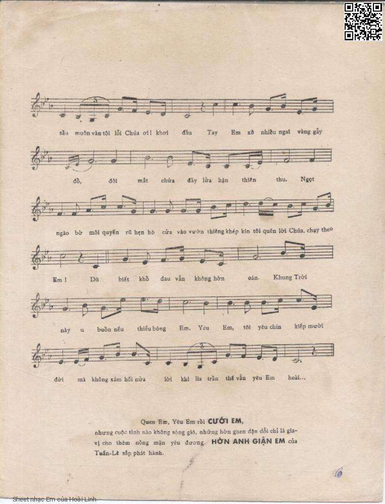 Page 3 of Sheet music PDF Em - Hoài Linh