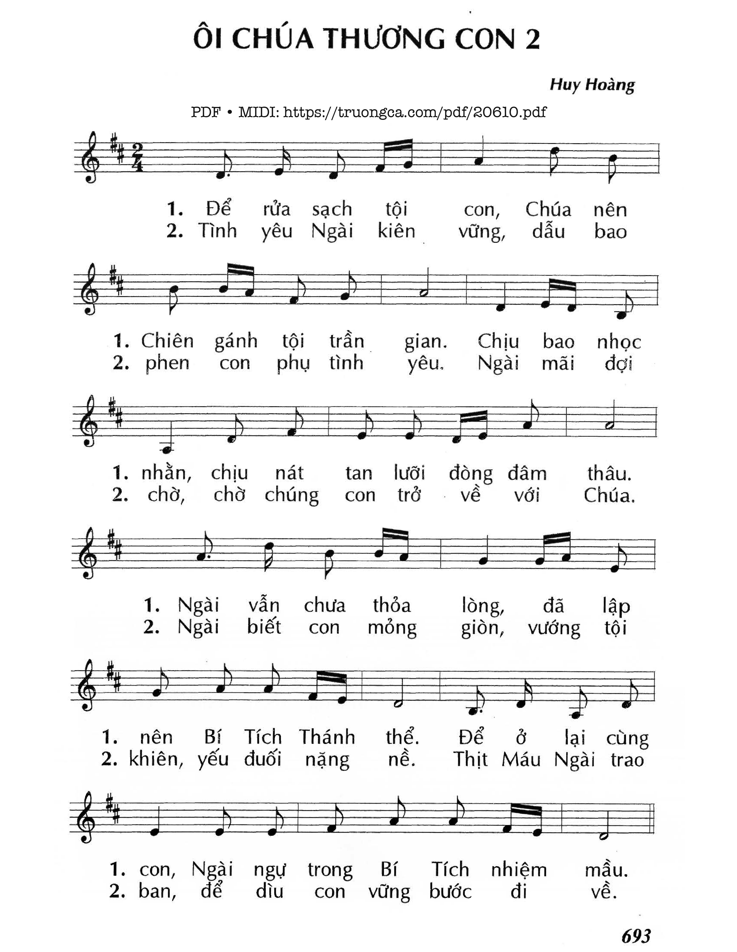 Để rửa sạch tội con Chúa nên Chiên gánh tội trần gian, Trang 1