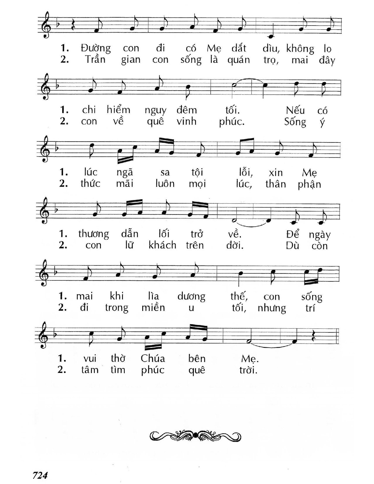 Page 2 of Sheet music PDF Con đây mãi là con Mẹ - Huy Hoàng