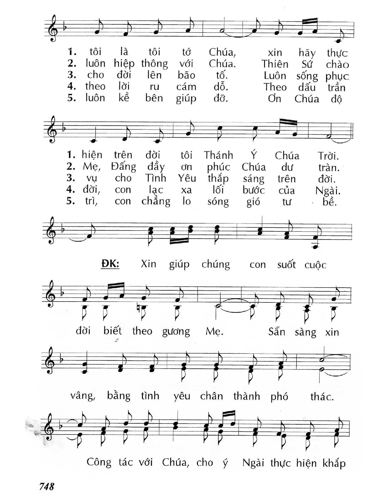 Page 2 of Sheet music PDF Sứ thần truyền tin cho Mẹ - Huy Hoàng