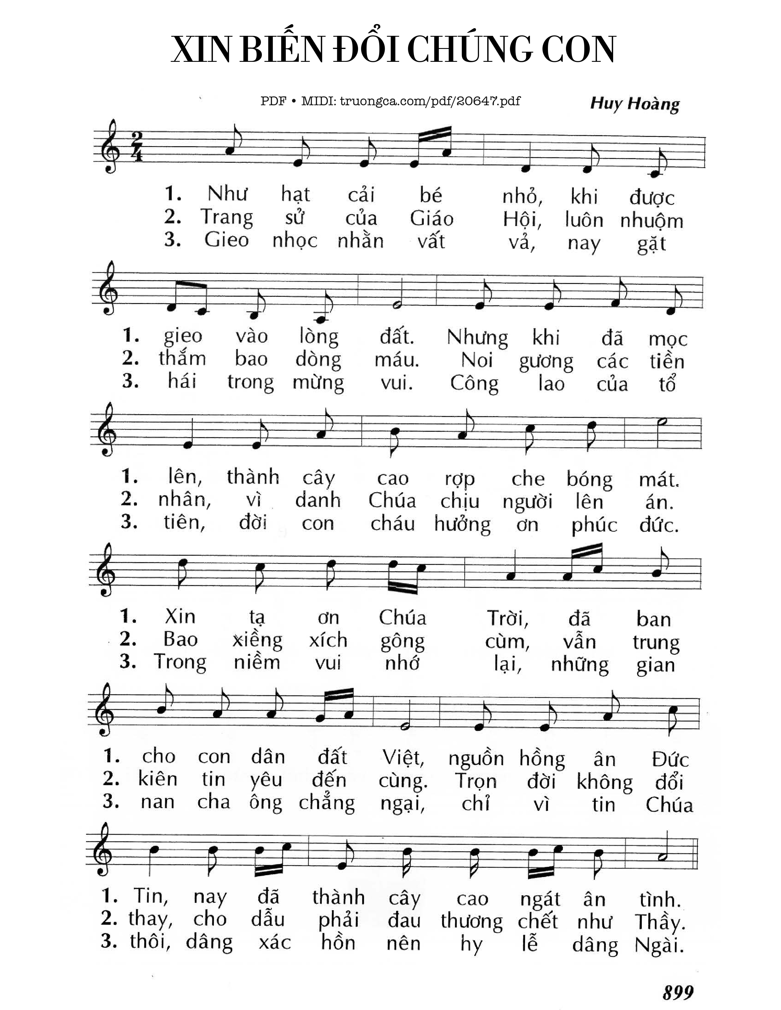 Xin biến đổi chúng con