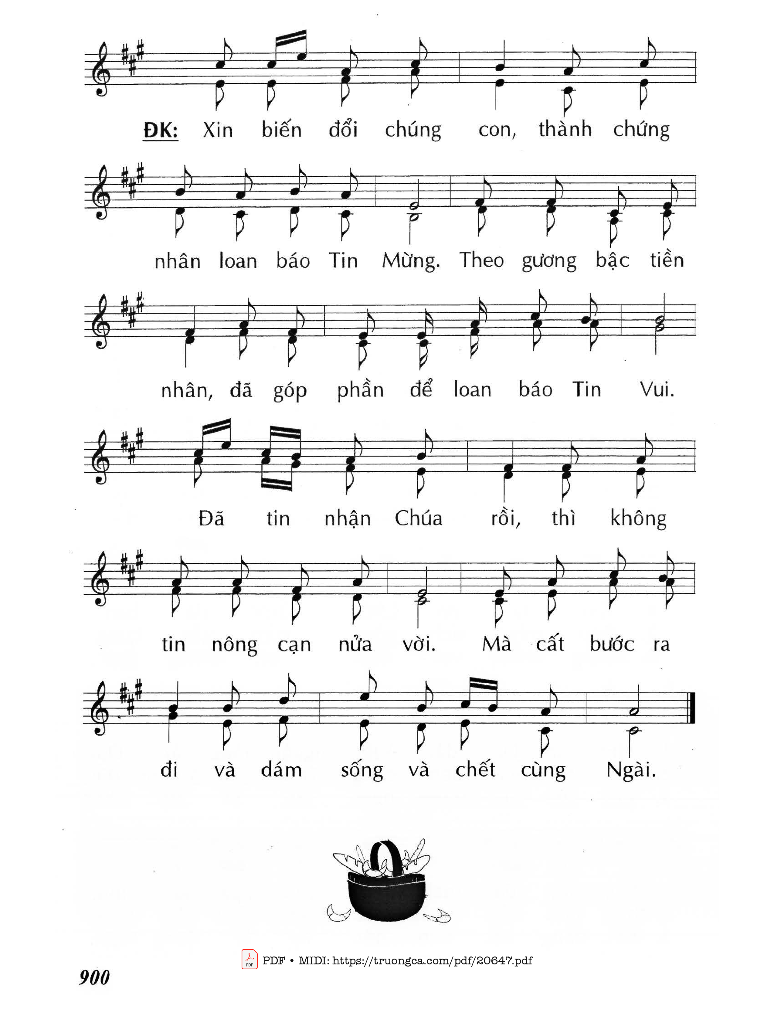 Page 2 of Sheet music PDF Xin biến đổi chúng con - Huy Hoàng