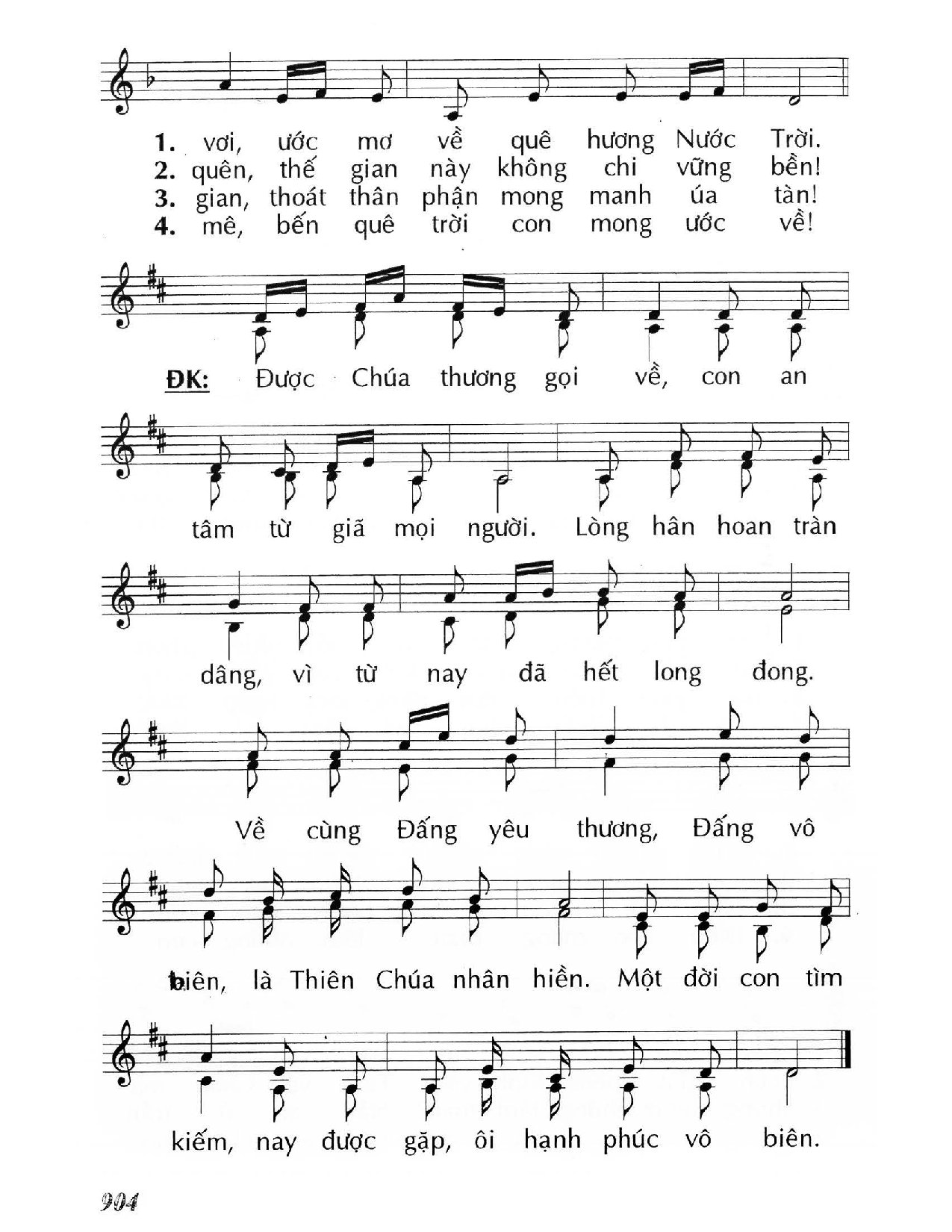 Page 2 of Sheet music PDF Chúa thương gọi về - Huy Hoàng