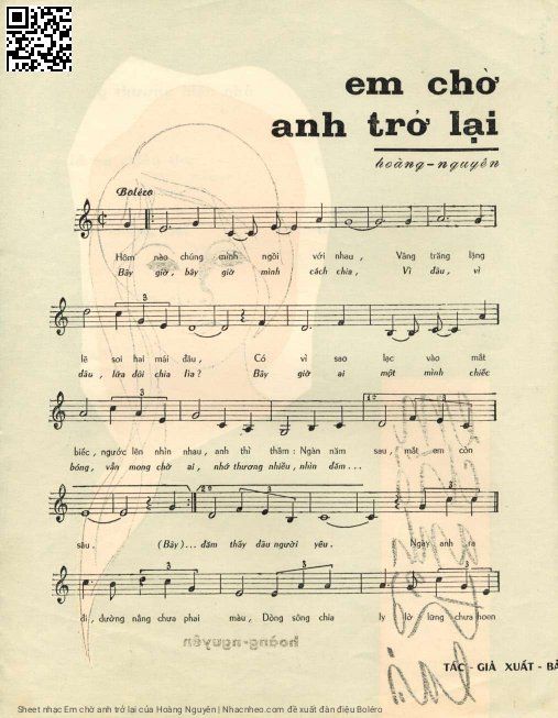Page 2 of Sheet music PDF Em chờ anh trở lại - Hoàng Nguyên