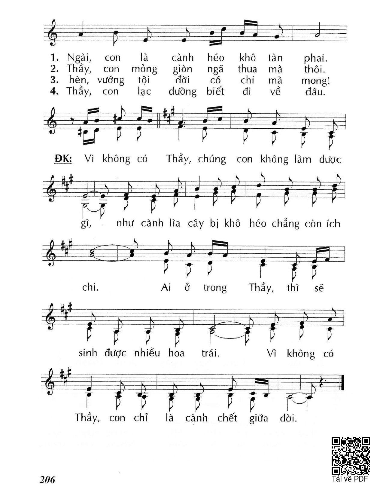 Page 2 of Sheet music PDF Như cành lìa cây (Ga. 15) - Huy Hoàng