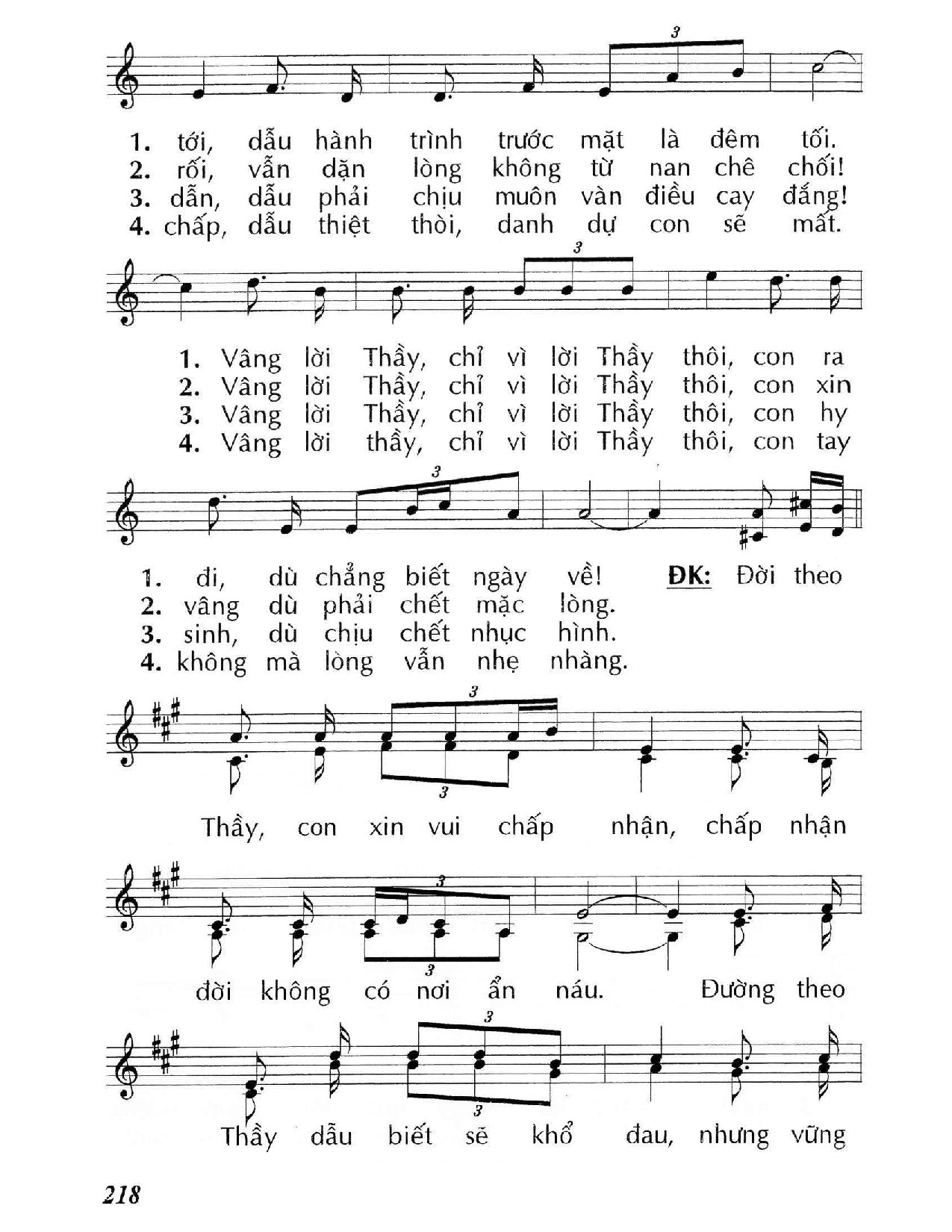 Page 2 of Sheet music PDF Vâng lời Thầy (Lc. 5) - Huy Hoàng