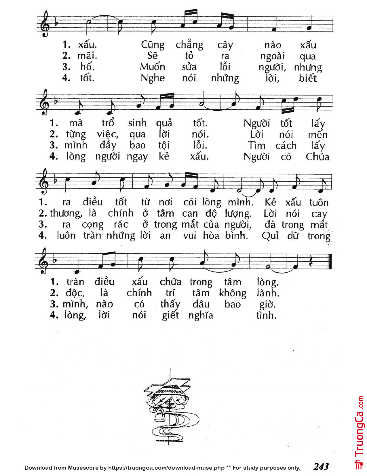 Page 2 of Sheet music PDF Xem quả biết cây (Lc. 6) - Huy Hoàng