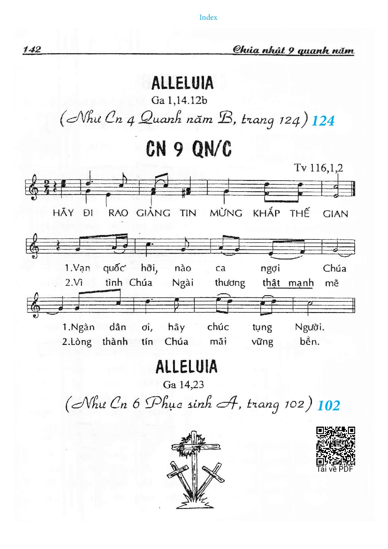 Page 1 of Sheet music PDF Chúa Nhật 9C Thường Niên (Thánh Vịnh 116) - Huy Hoàng