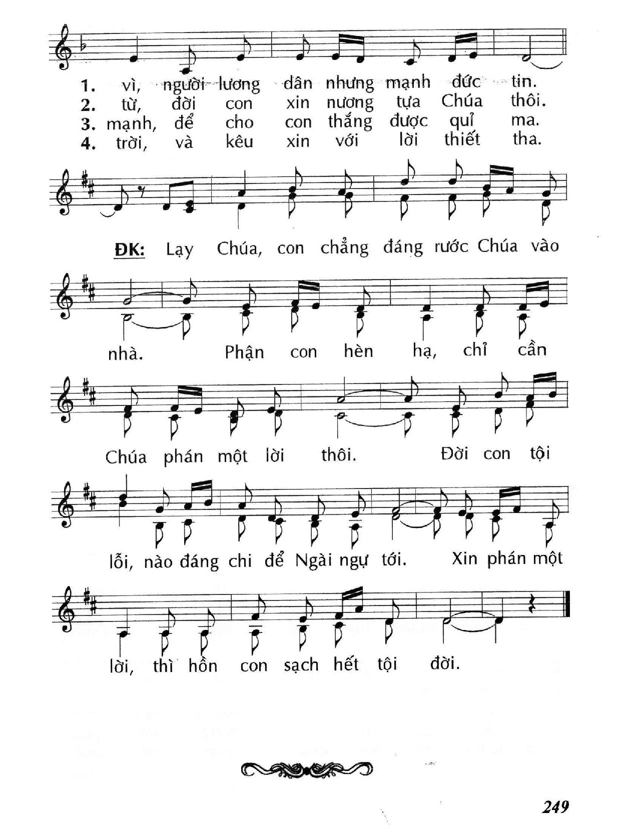 Page 2 of Sheet music PDF Con không đáng Chúa đến thăm (Lc. 7) - Huy Hoàng