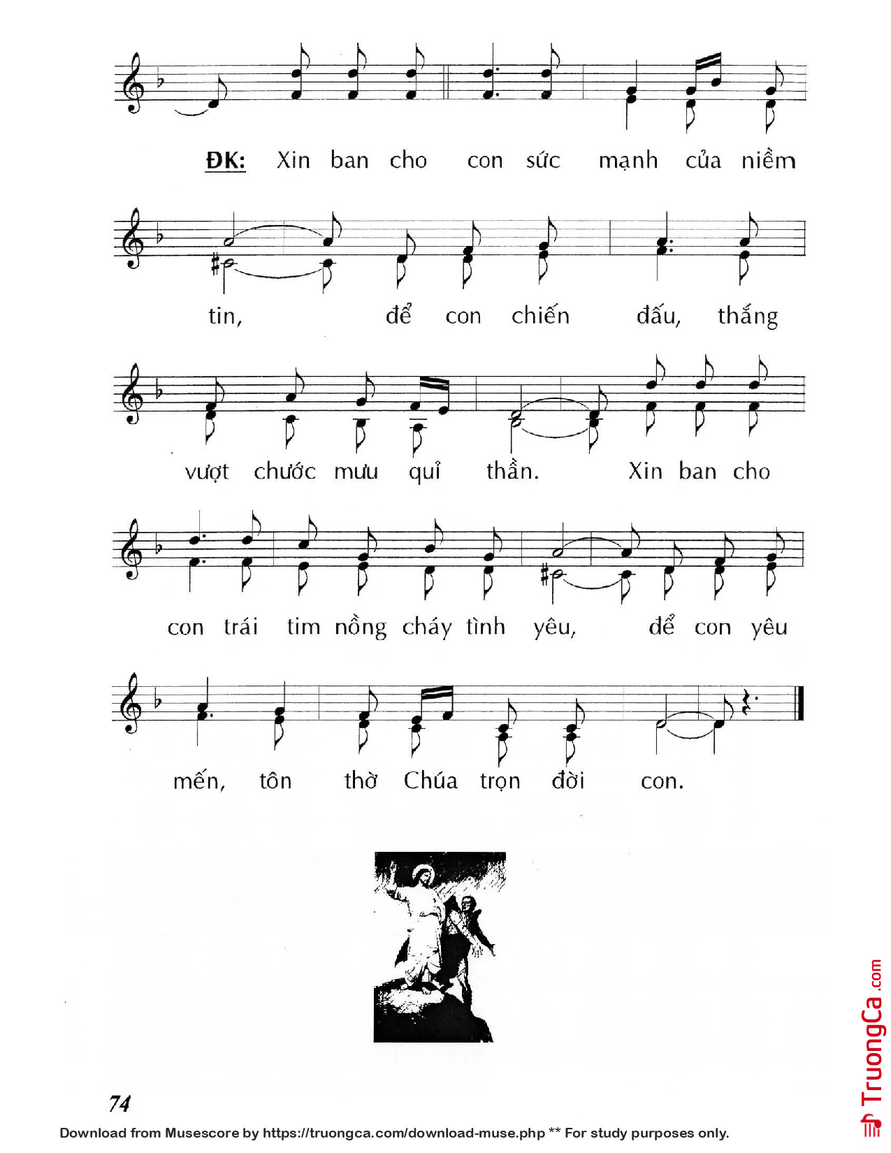 Page 2 of Sheet music PDF Chúa chịu cám dỗ 2 (Lc. 4) - Huy Hoàng