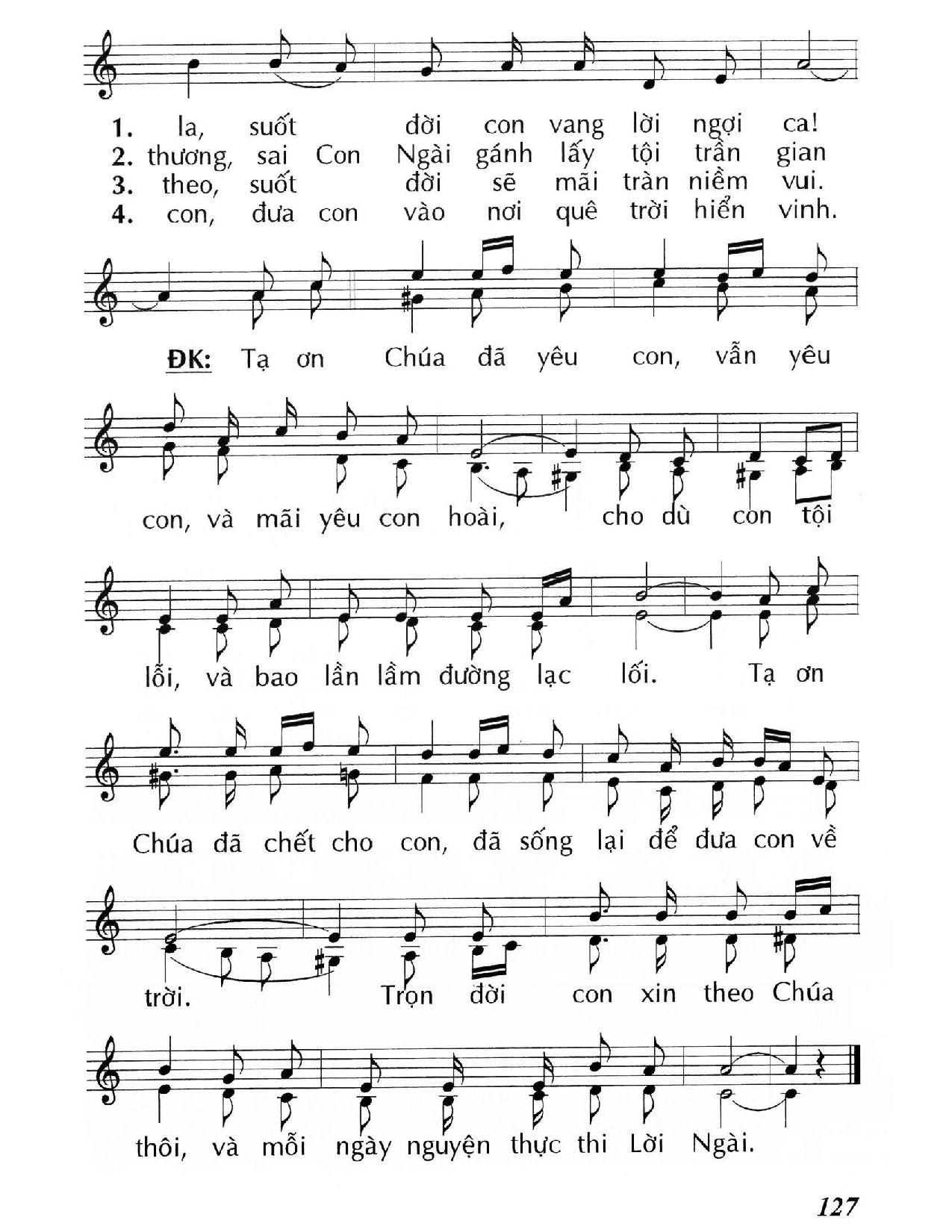 Page 2 of Sheet music PDF Tạ ơn Chúa (Ga. 21) - Huy Hoàng