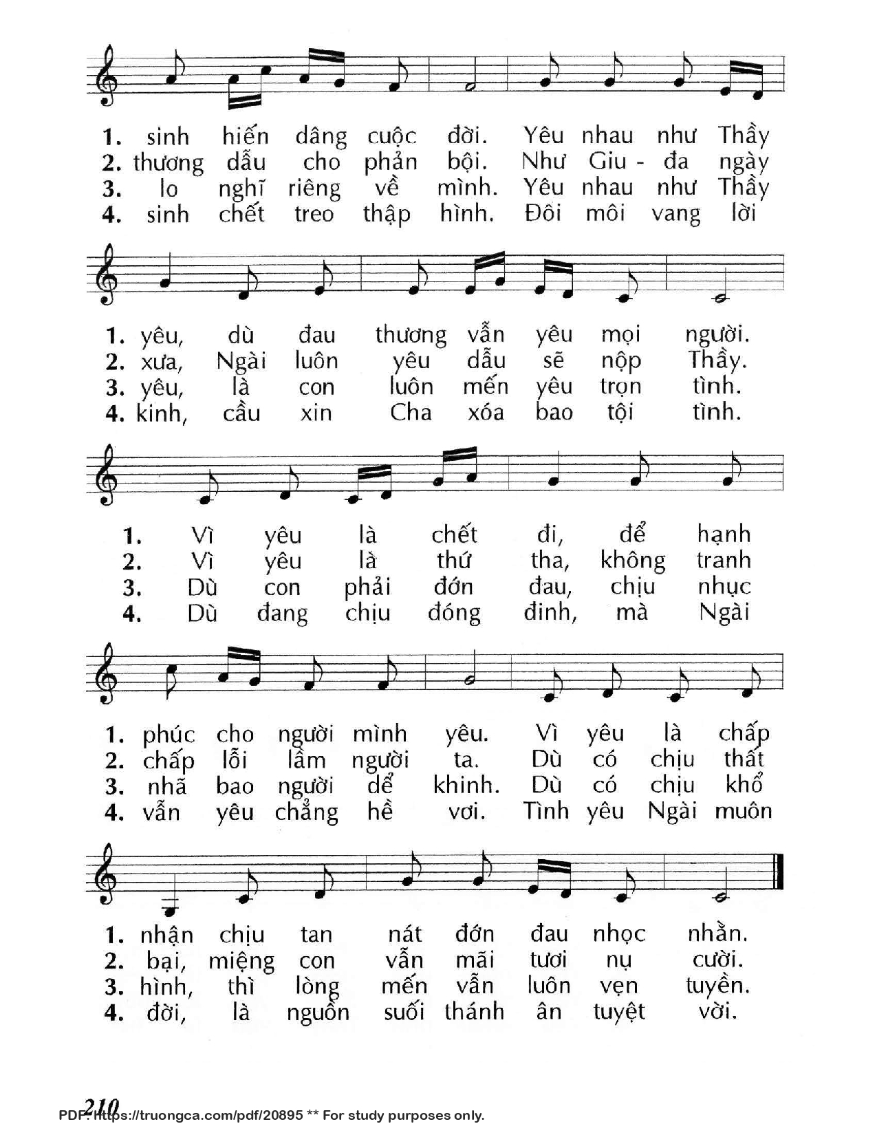 Page 2 of Sheet music PDF Yêu như Thầy yêu (Ga. 13) - Huy Hoàng
