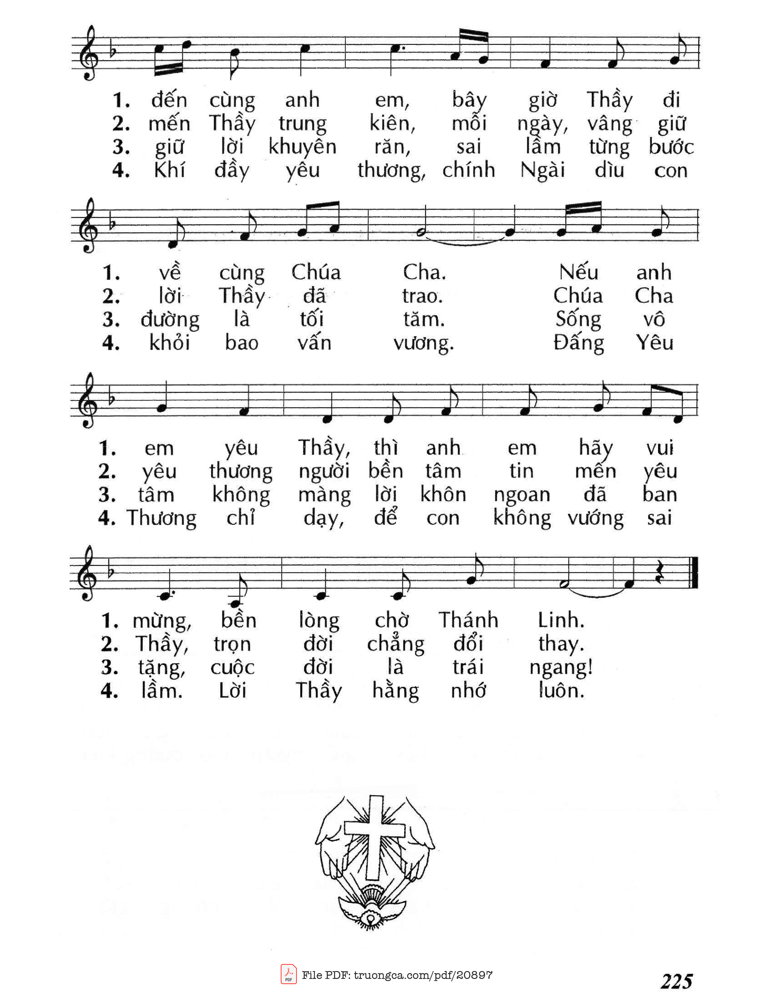 Page 2 of Sheet music PDF Thầy để lại bình an (Ga. 14) - Huy Hoàng