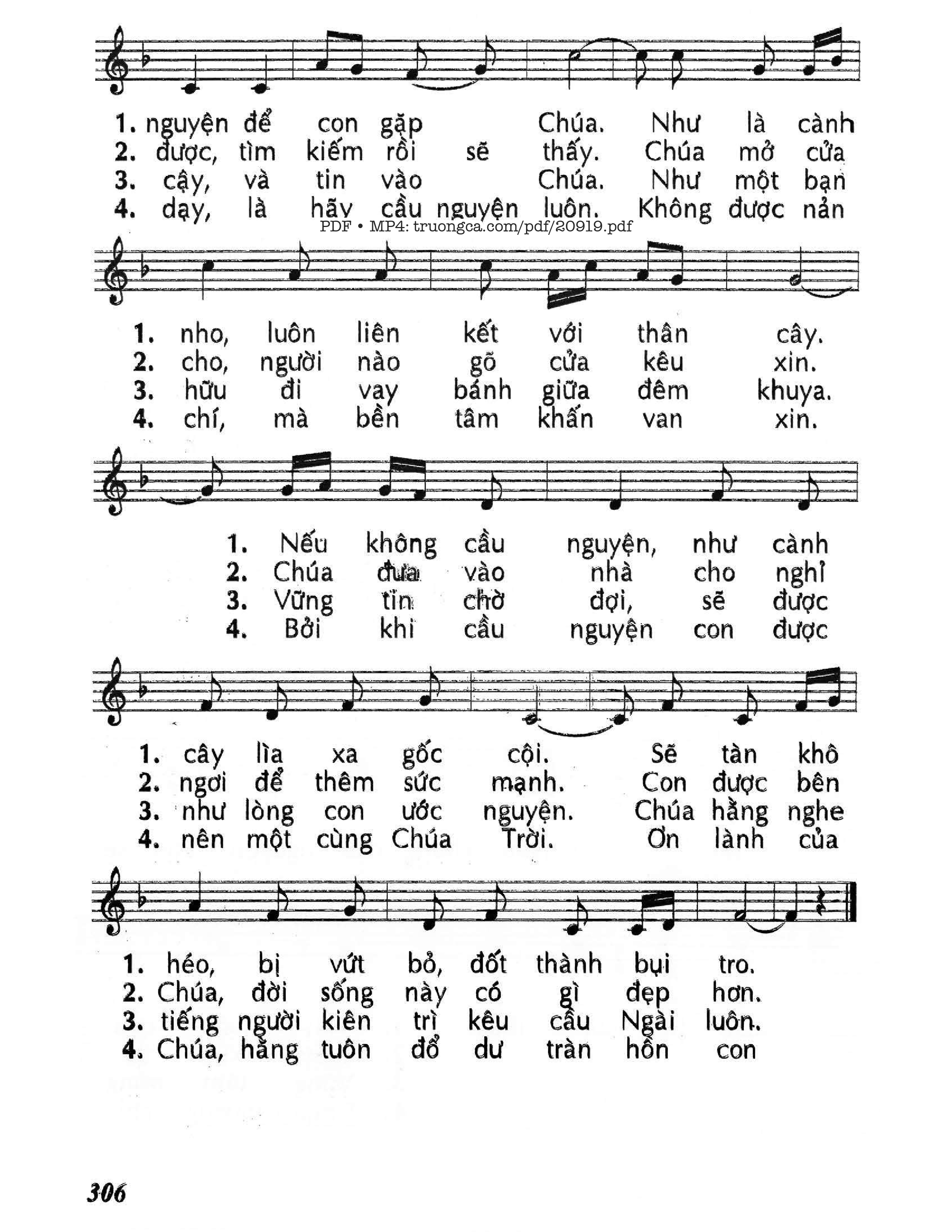 Page 2 of Sheet music PDF Hãy cầu nguyện luôn (Lc. 11) - Huy Hoàng