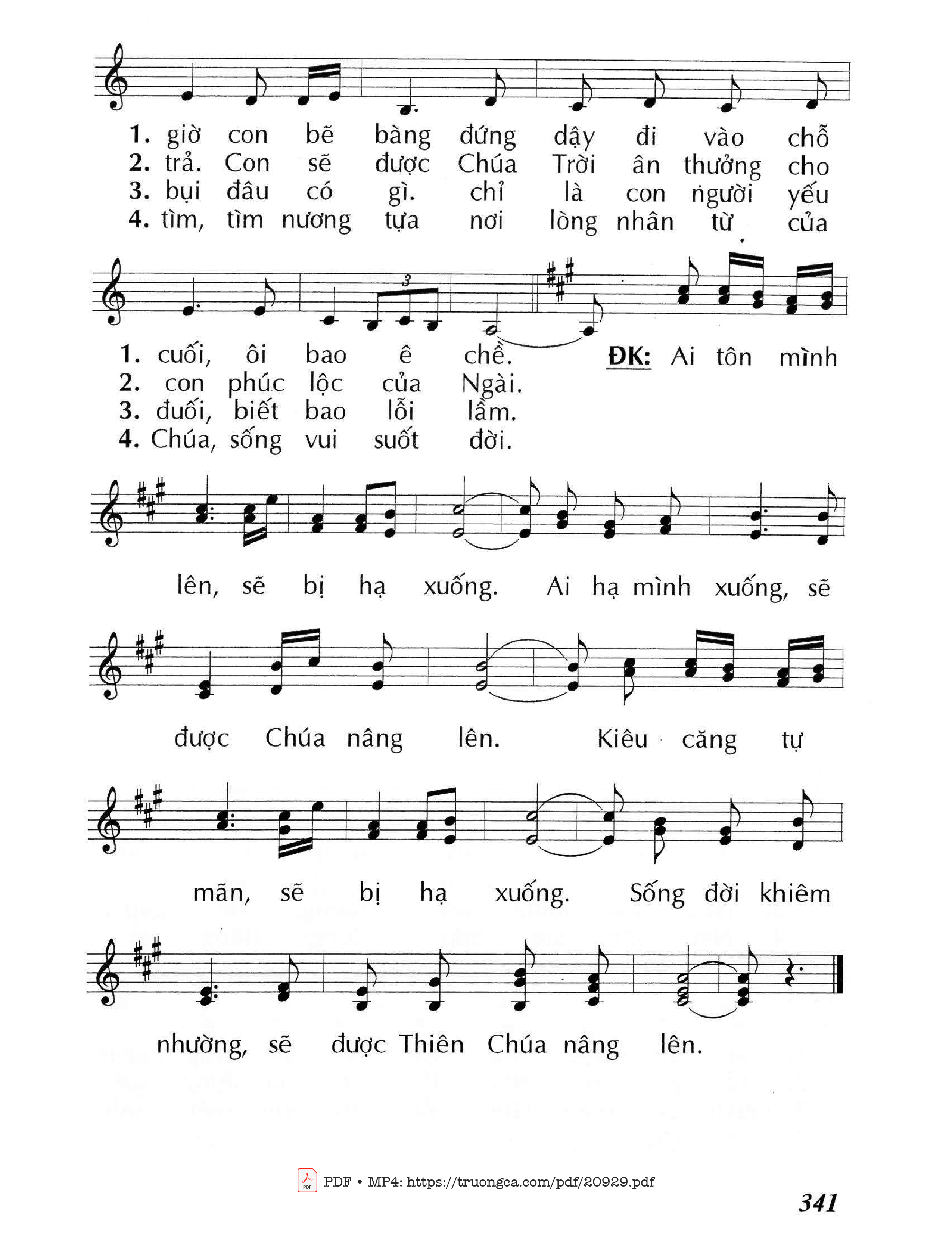 Page 2 of Sheet music PDF Ai tôn mình lên (Lc. 14) - Huy Hoàng