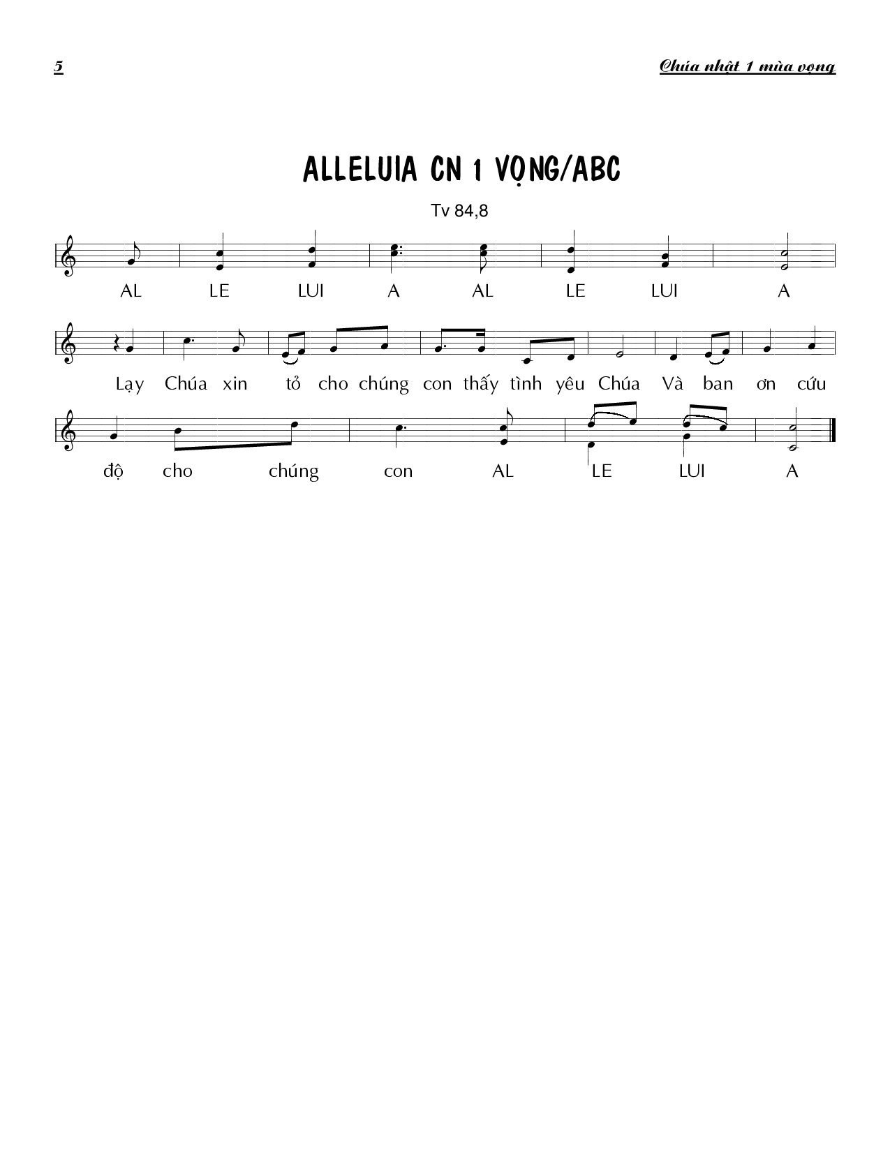 Page 2 of Sheet music PDF Chúa Nhật 1A Mùa Vọng (Thánh Vịnh 121) - Huy Hoàng