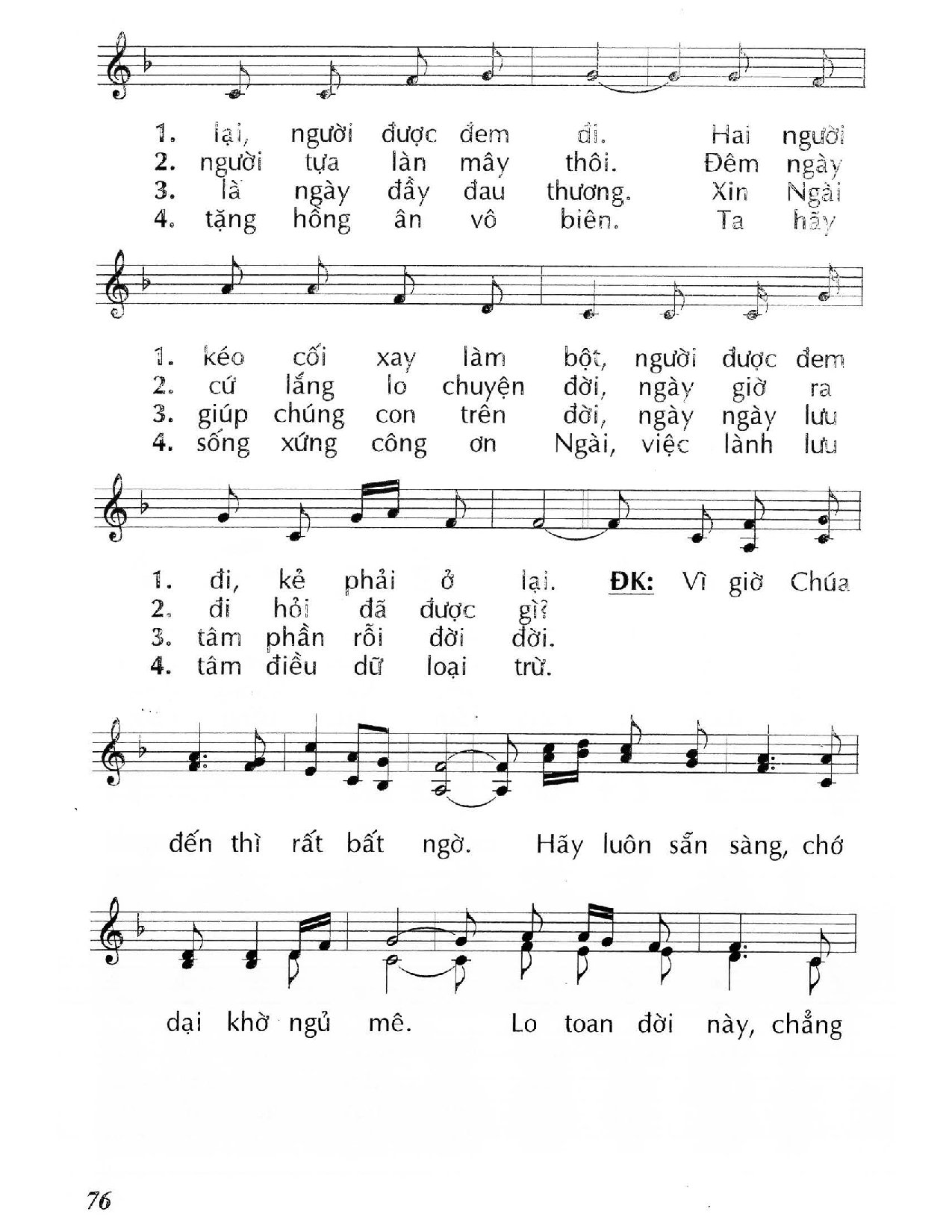 Page 2 of Sheet music PDF Chúa đến bất ngờ (Mt. 24) - Huy Hoàng