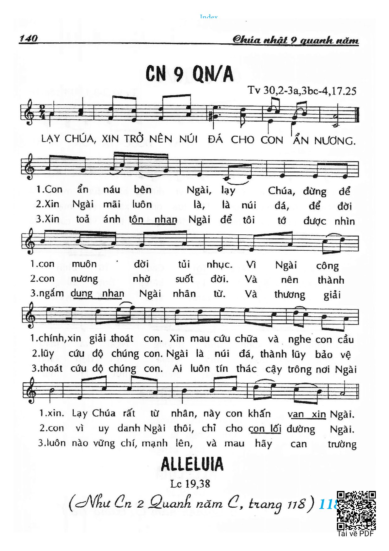 Page 1 of Sheet music PDF Chúa Nhật 9A Thường Niên (Thánh Vịnh 30) - Huy Hoàng