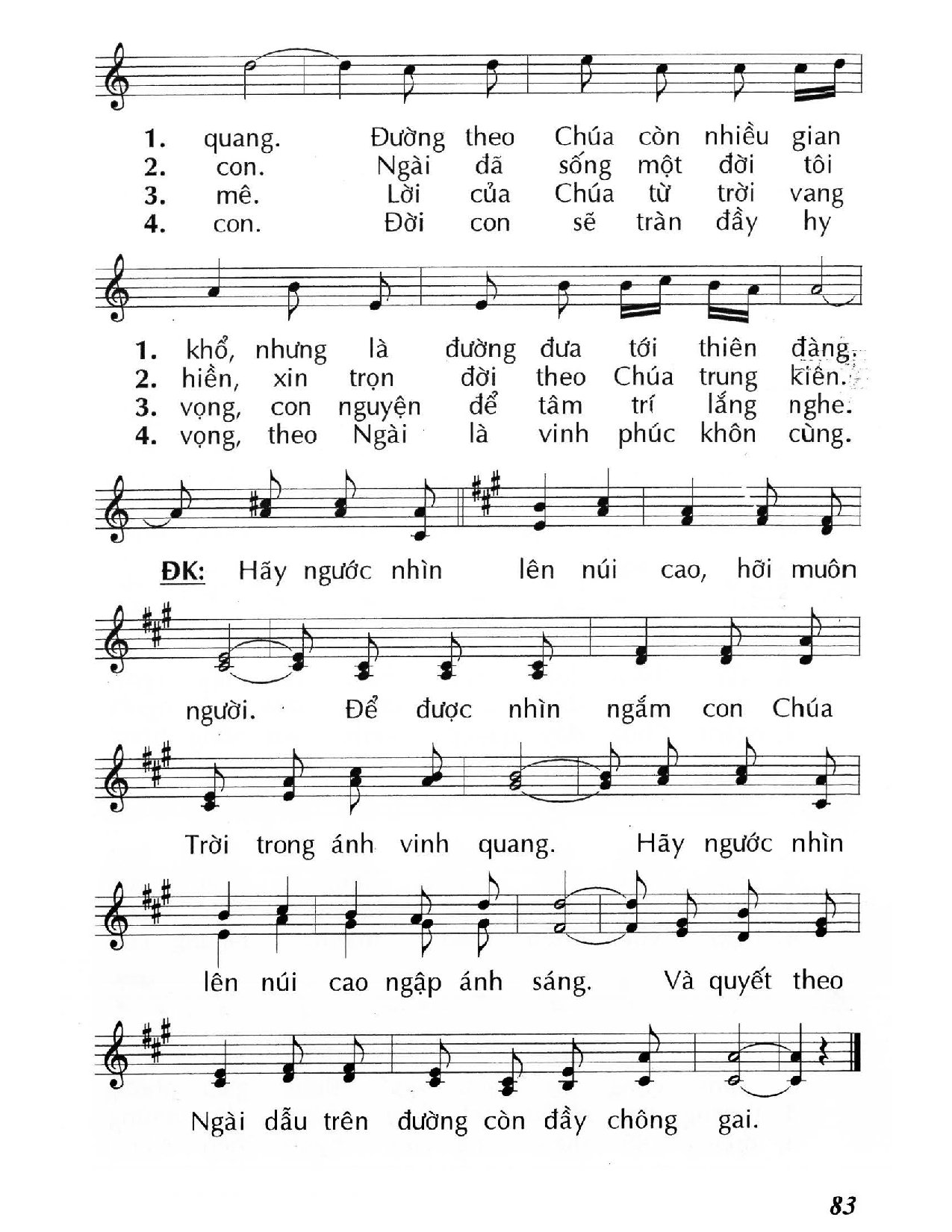 Page 2 of Sheet music PDF Hãy ngước nhìn lên (Mt. 17) - Huy Hoàng