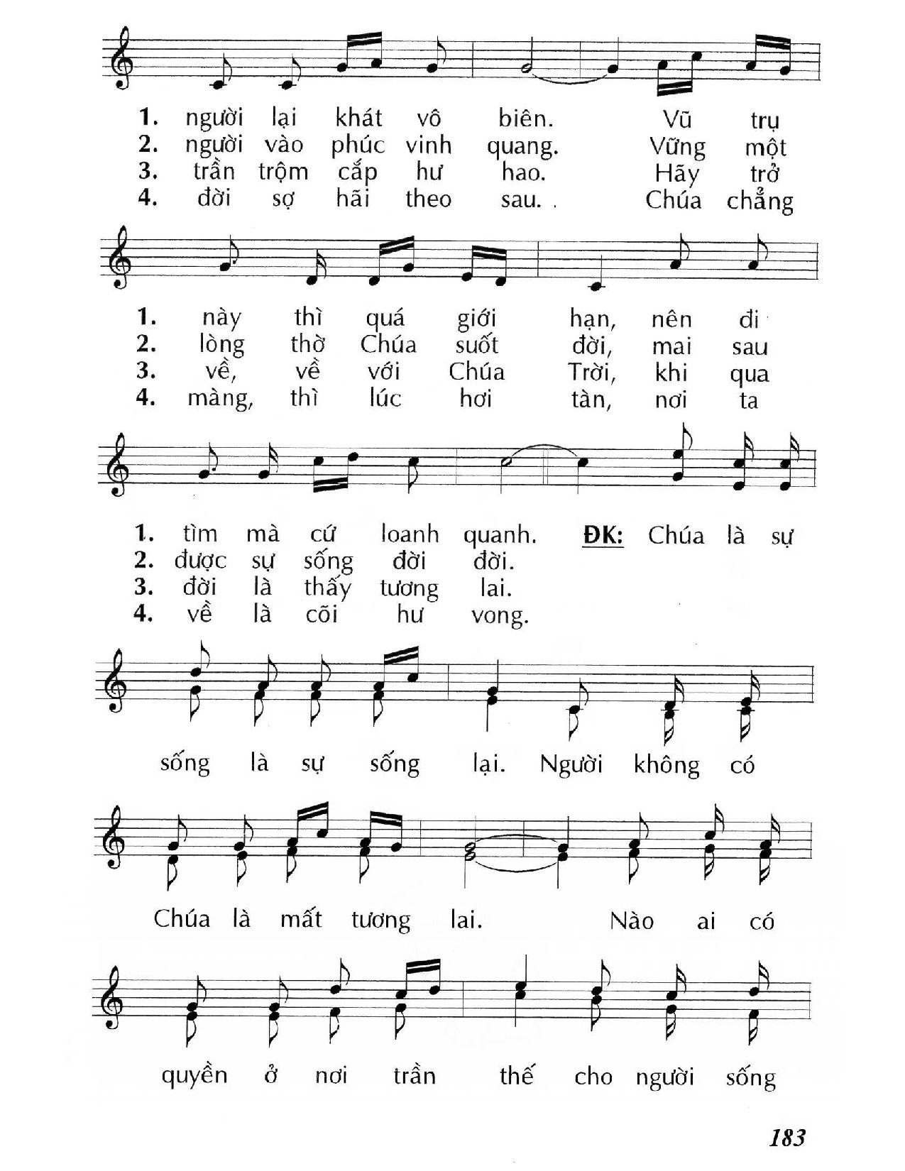 Page 2 of Sheet music PDF Chúa là sự sống (Ga. 11) - Huy Hoàng