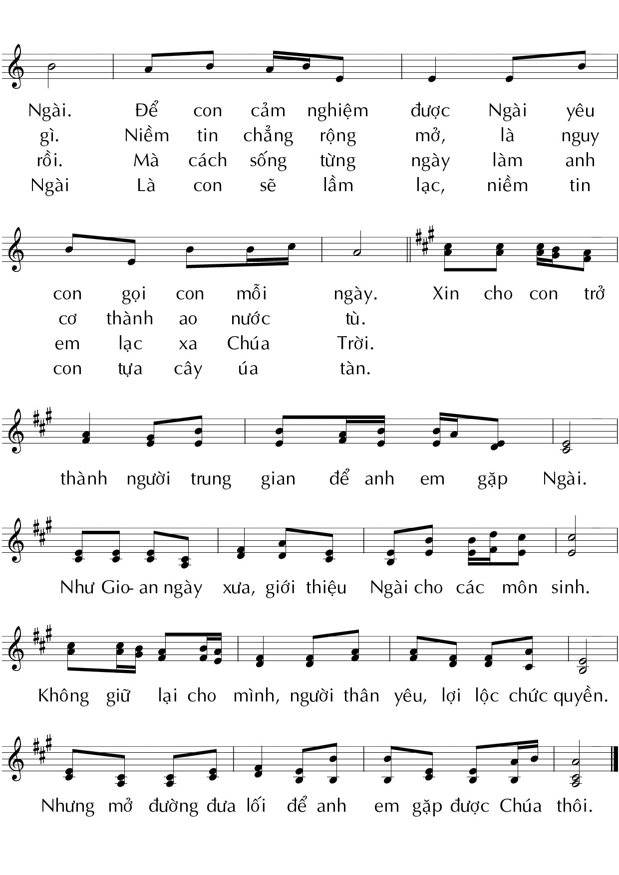 Page 2 of Sheet music PDF Trung gian lời gọi - Huy Hoàng