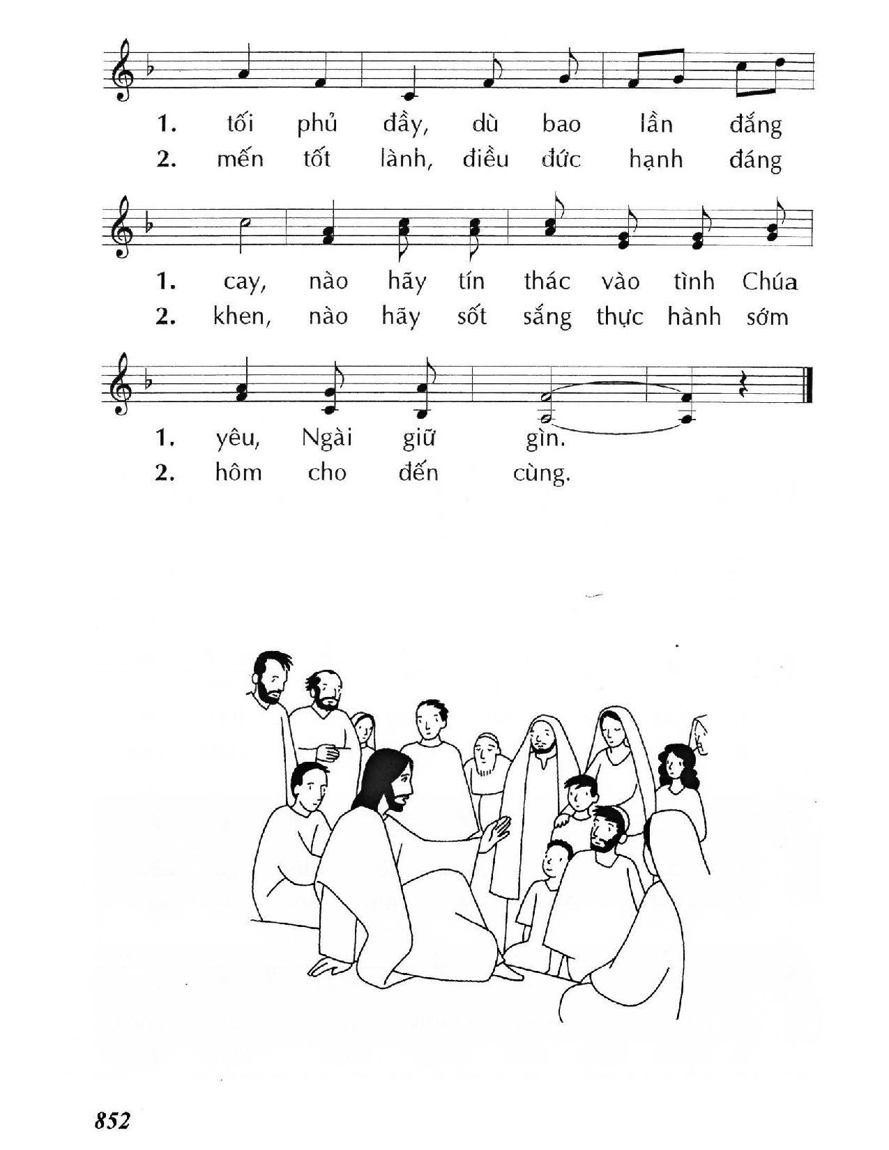 Page 2 of Sheet music PDF Anh em hãy vui lên - Huy Hoàng