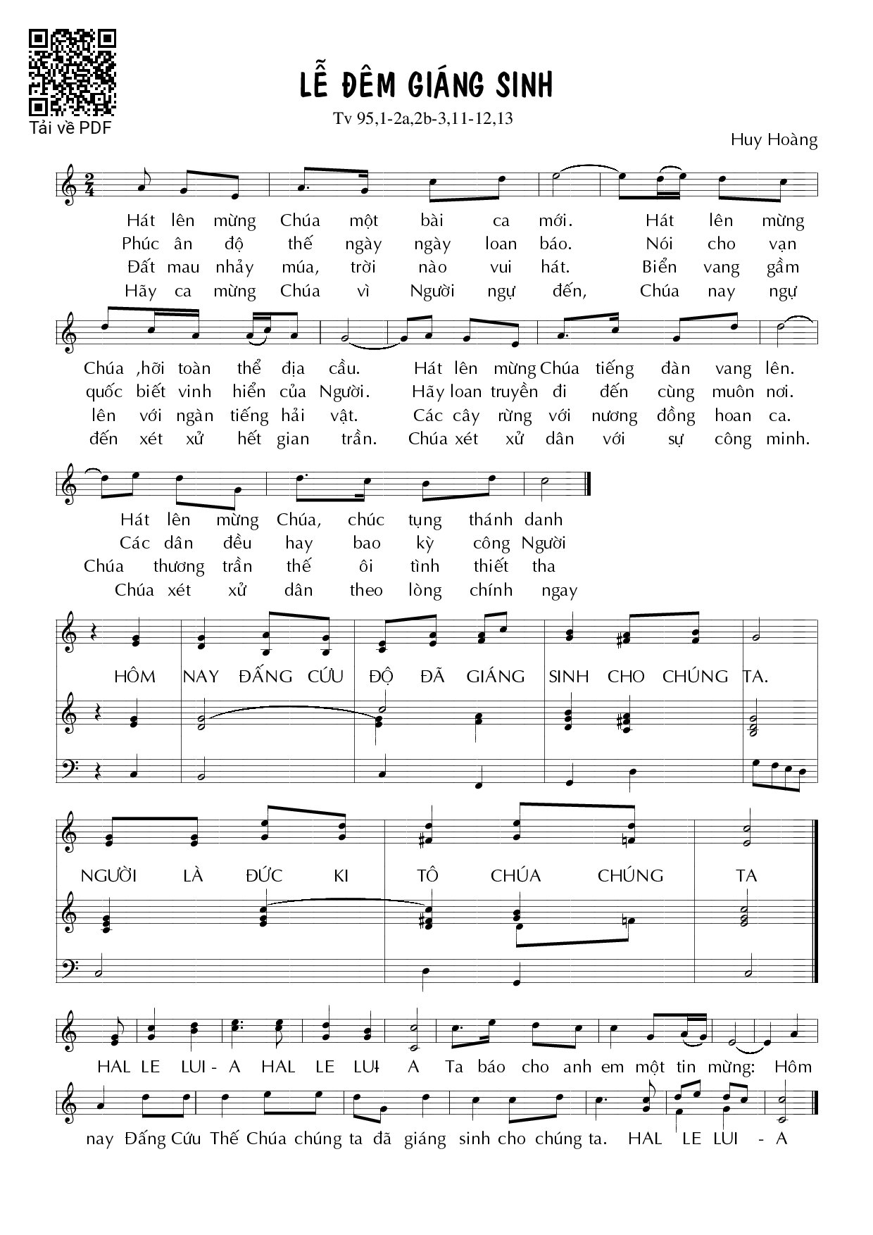 Sheet PDF of Đáp ca lễ đêm Giáng Sinh