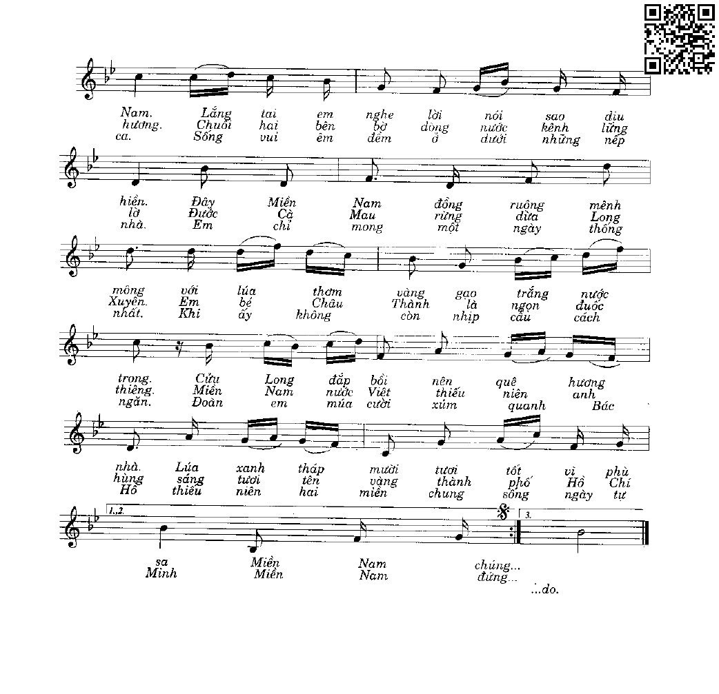 Page 2 of Sheet music PDF Em đi thăm miền Nam - Hoàng Long