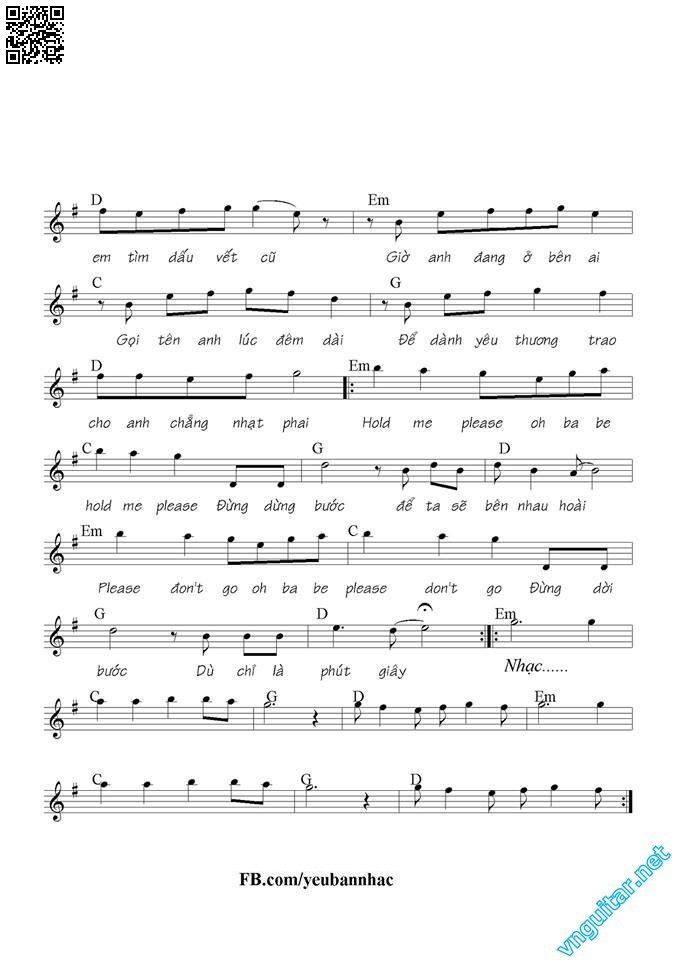 Page 2 of Sheet music PDF Em đi tìm anh - Châu Đăng Khoa