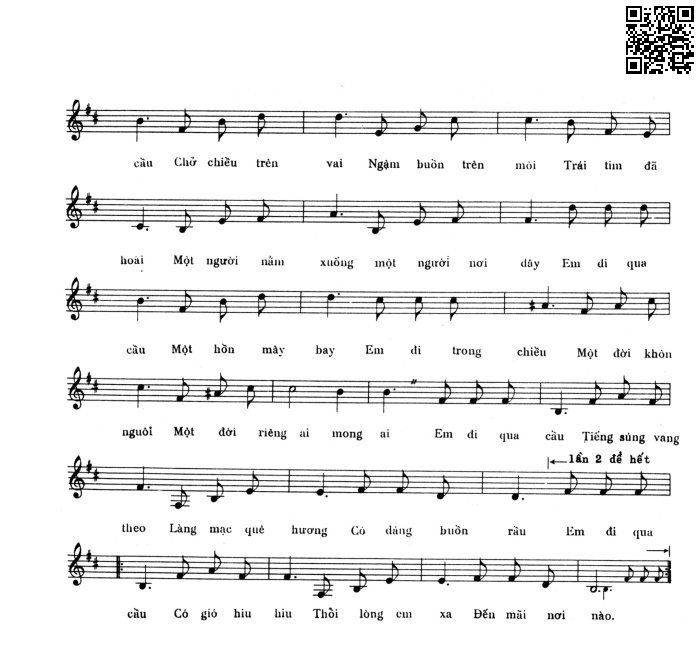 Page 2 of Sheet music PDF Em đi trong chiều - Trịnh Công Sơn