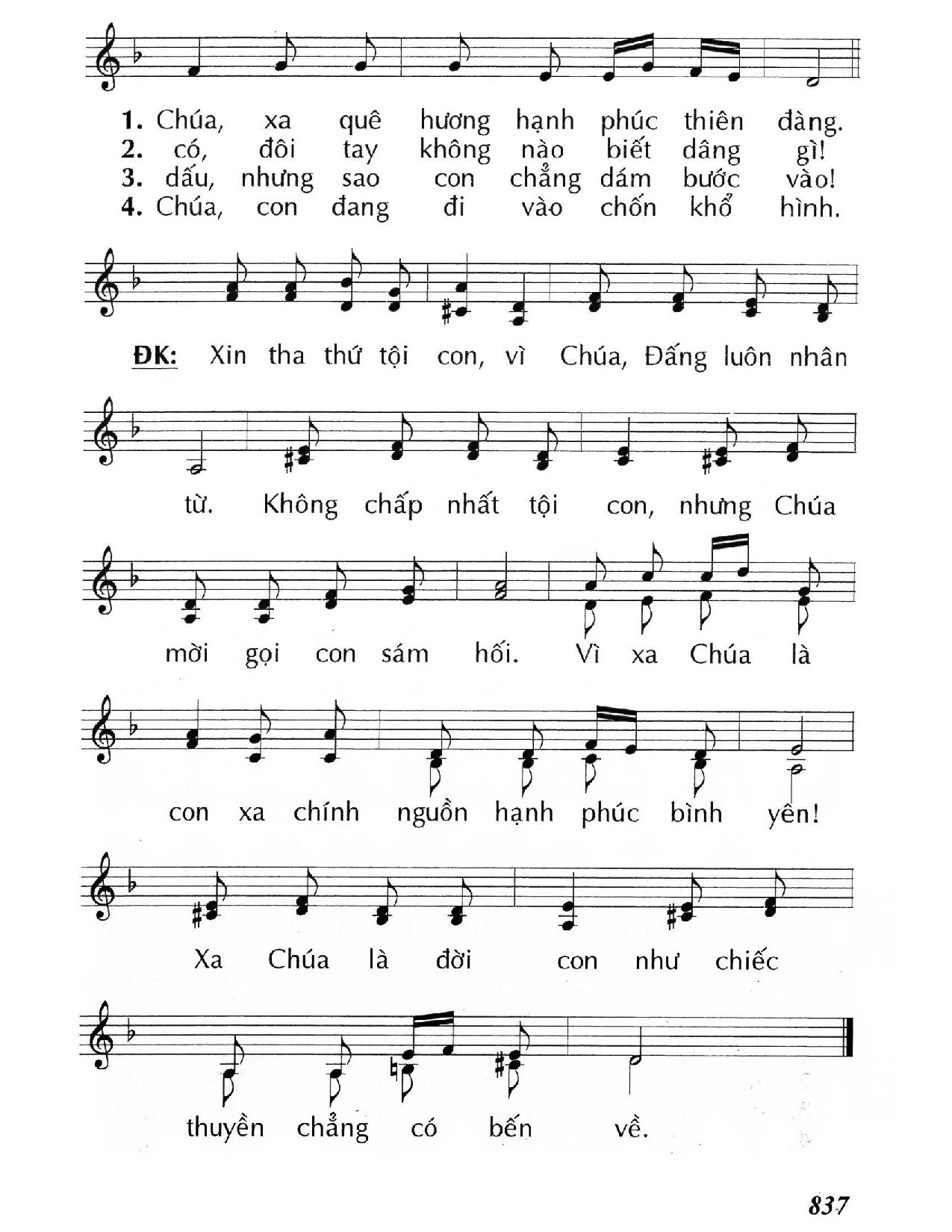 Page 2 of Sheet music PDF Xin tha thứ tội con - Huy Hoàng