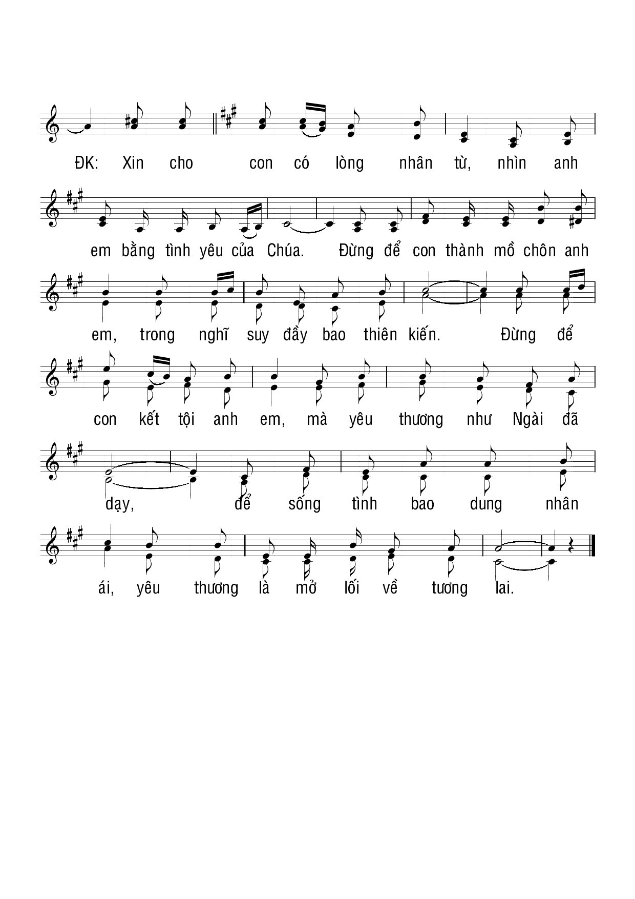 Page 2 of Sheet music PDF Hãy có lòng nhân từ - Huy Hoàng