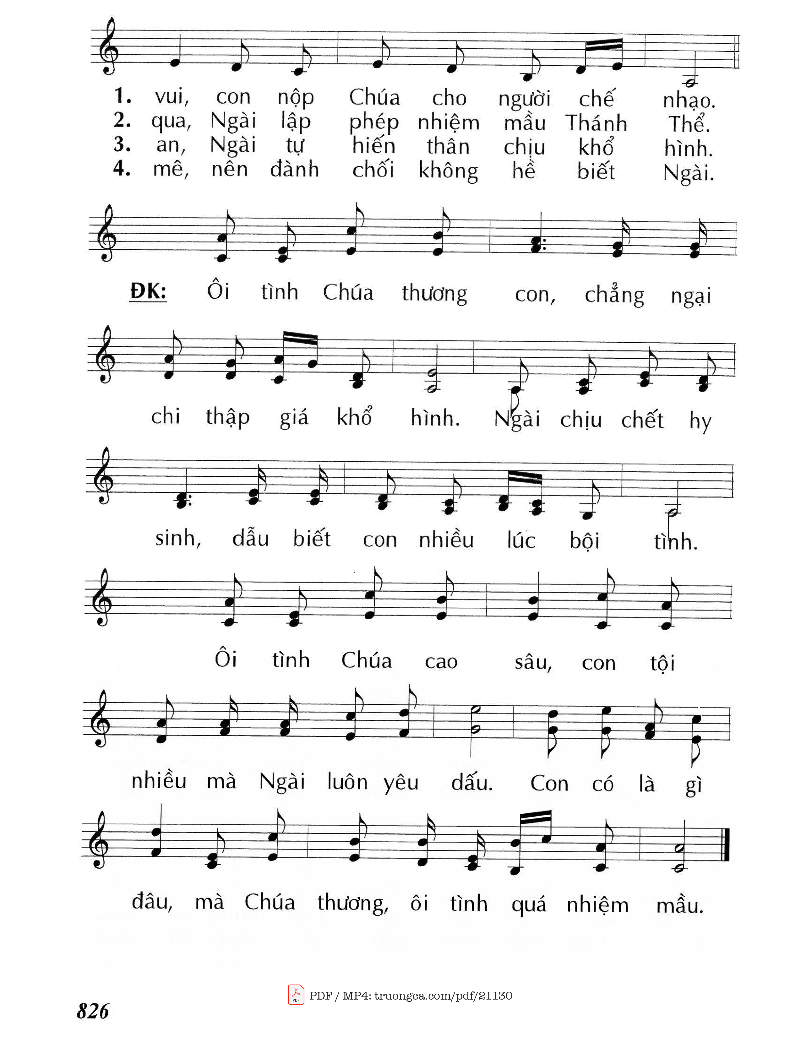 Page 2 of Sheet music PDF Tình Chúa thương con - Huy Hoàng