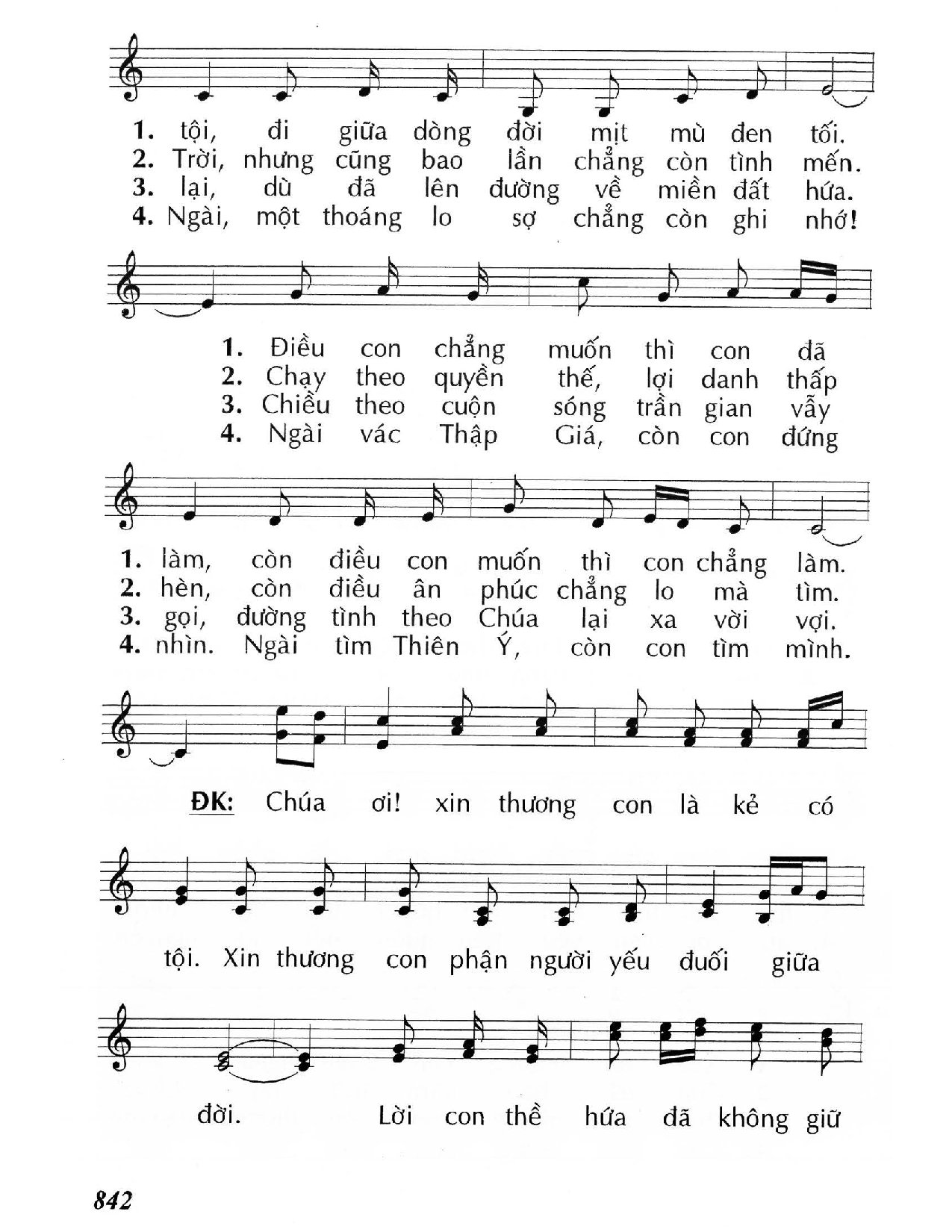 Page 2 of Sheet music PDF Xin thương xót con - Huy Hoàng