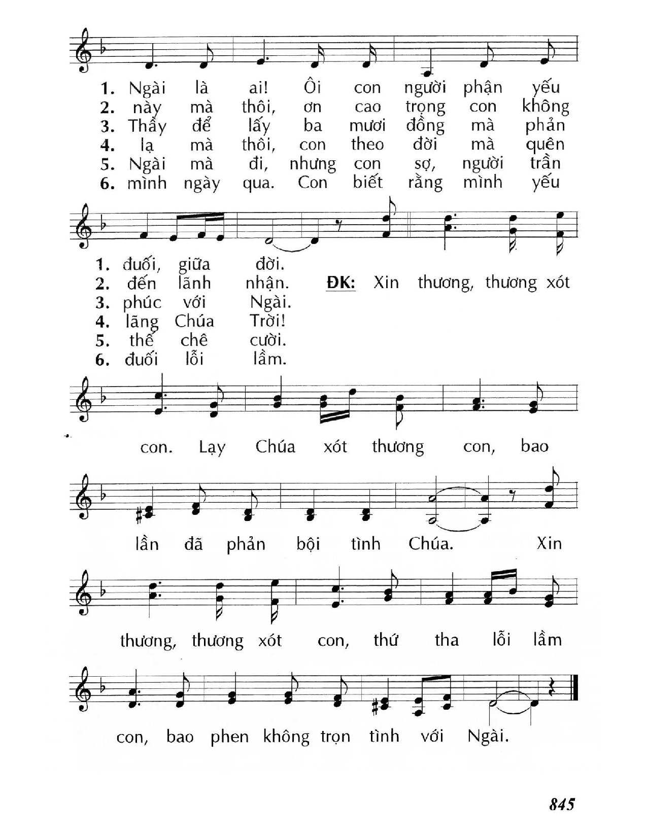 Page 2 of Sheet music PDF Xin xót thương con - Huy Hoàng