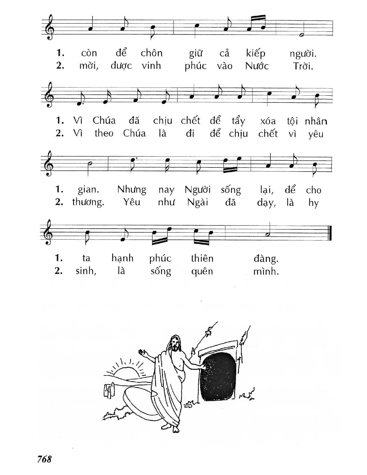 Page 2 of Sheet music PDF Chúa đã sống lại rồi - Huy Hoàng