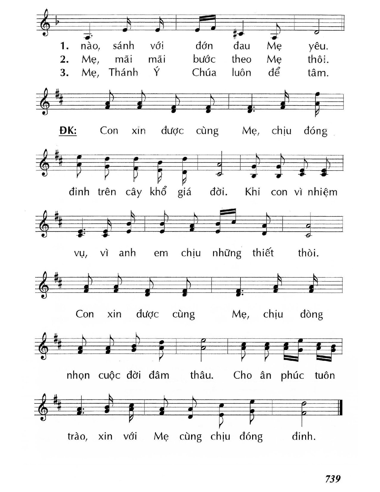 Page 2 of Sheet music PDF Mẹ bên Thập giá - Huy Hoàng