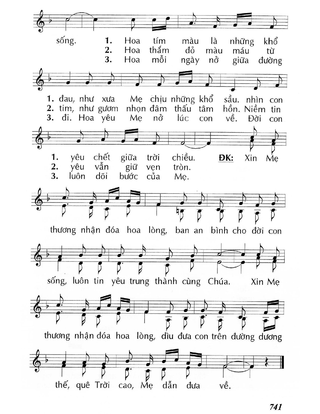 Page 2 of Sheet music PDF Mẹ ơi! Con dâng lên Mẹ - Huy Hoàng