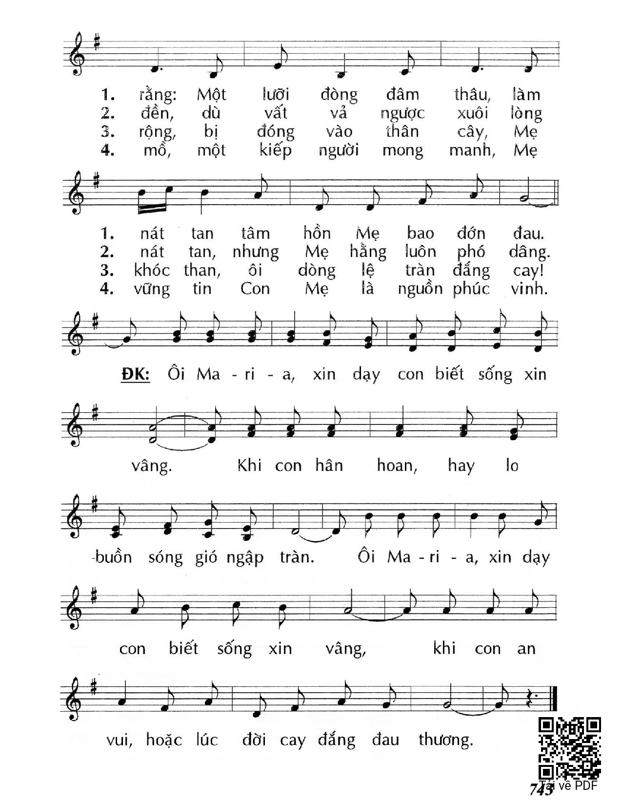 Page 2 of Sheet music PDF Mẹ Sầu Bi - Huy Hoàng