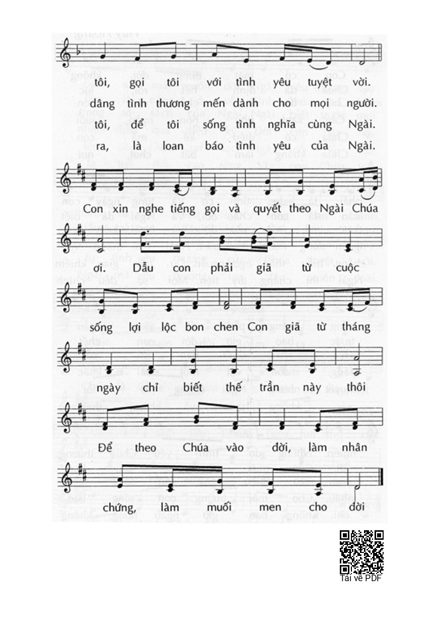 Page 2 of Sheet music PDF Chúa đi qua đời tôi  - Huy Hoàng