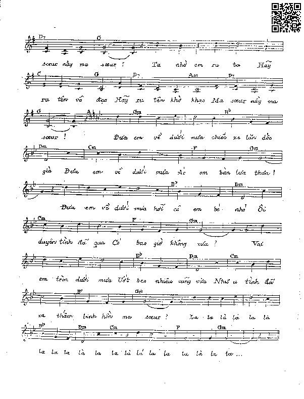 Page 2 of Sheet music PDF Em hiền như Ma Soeur - Phạm Duy