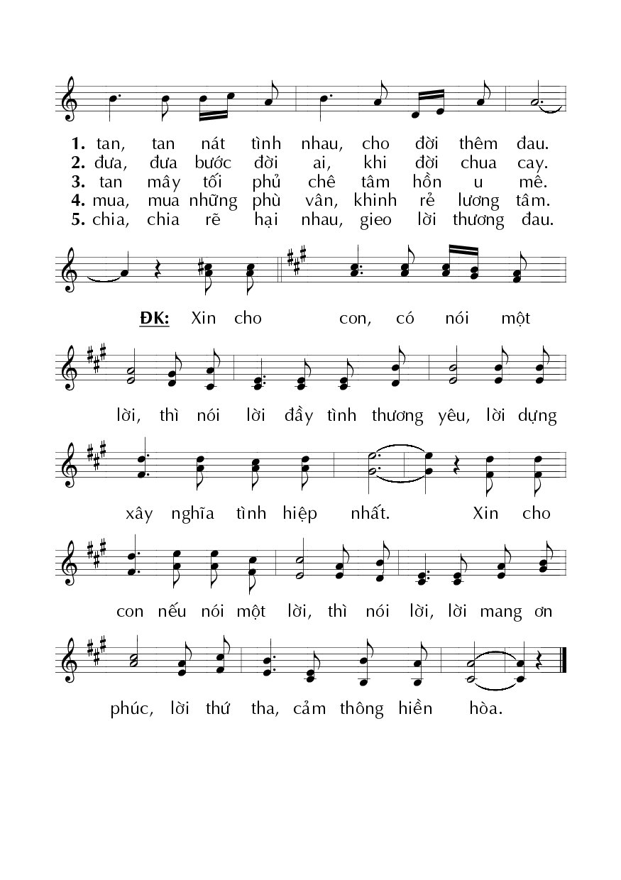 Page 2 of Sheet music PDF Một lời nói (Mt. 5) - Huy Hoàng
