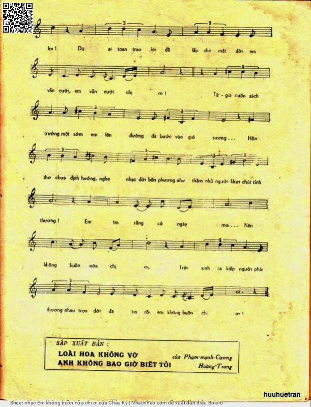 Page 3 of Sheet music PDF Em không buồn nữa chị ơi - Châu Kỳ
